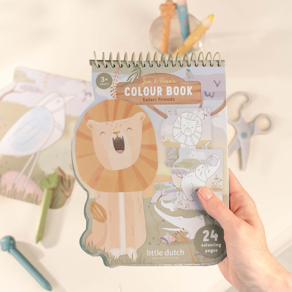 Shaped Colouring Book - Safari Lion