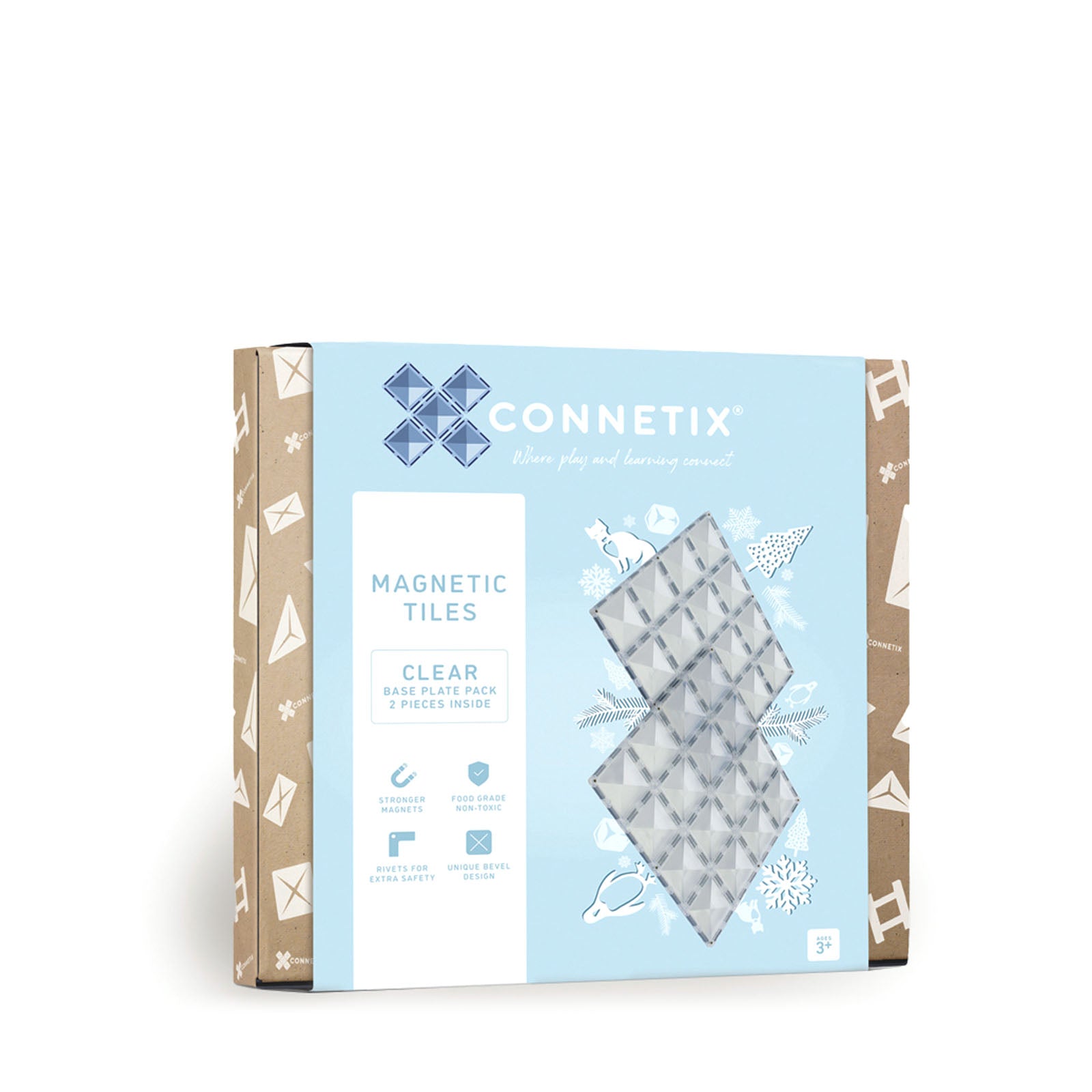 Magnetic Tiles Clear Base Plate Pack - 2 Pieces