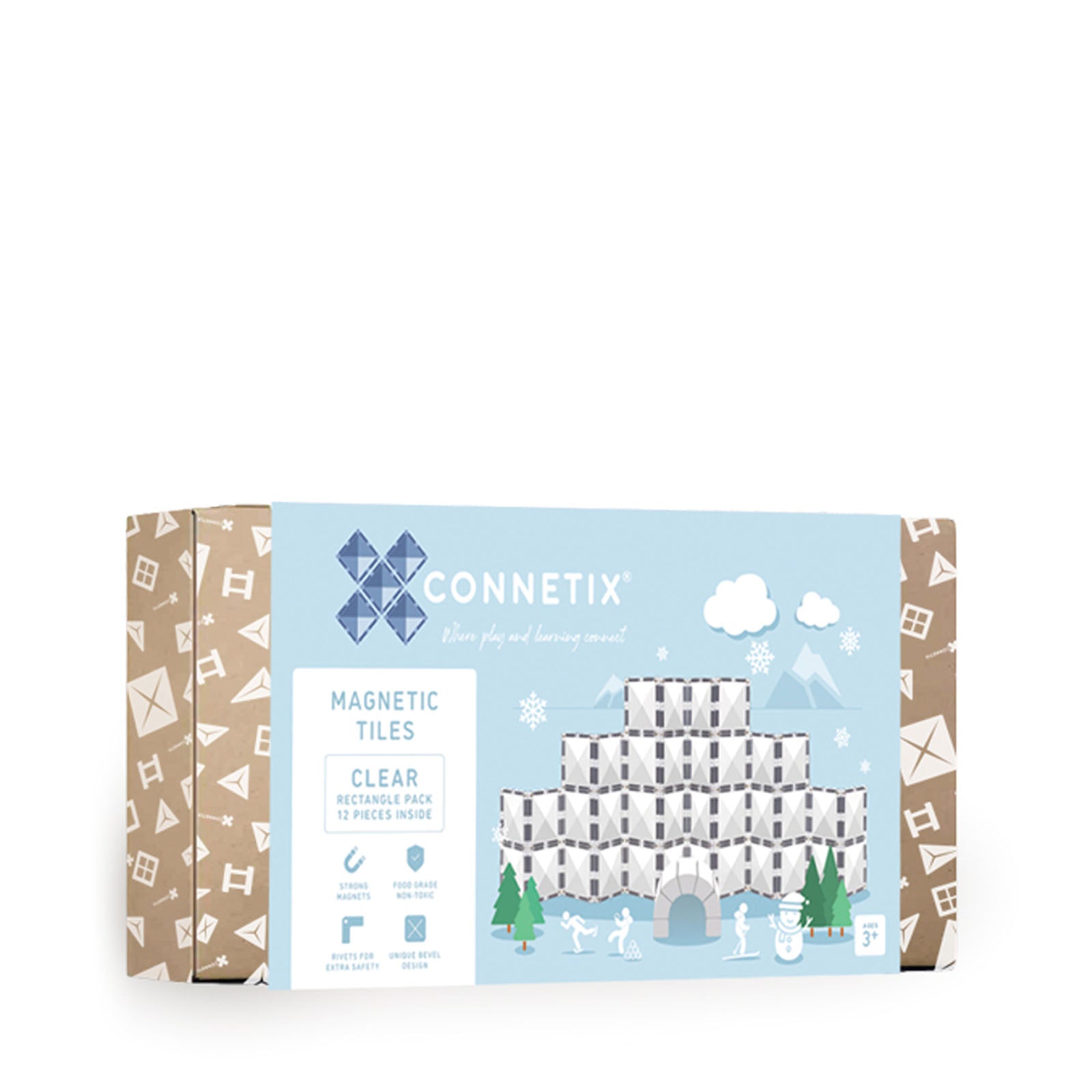 Magnetic Tiles Clear Rectangle Pack - 12 Pieces