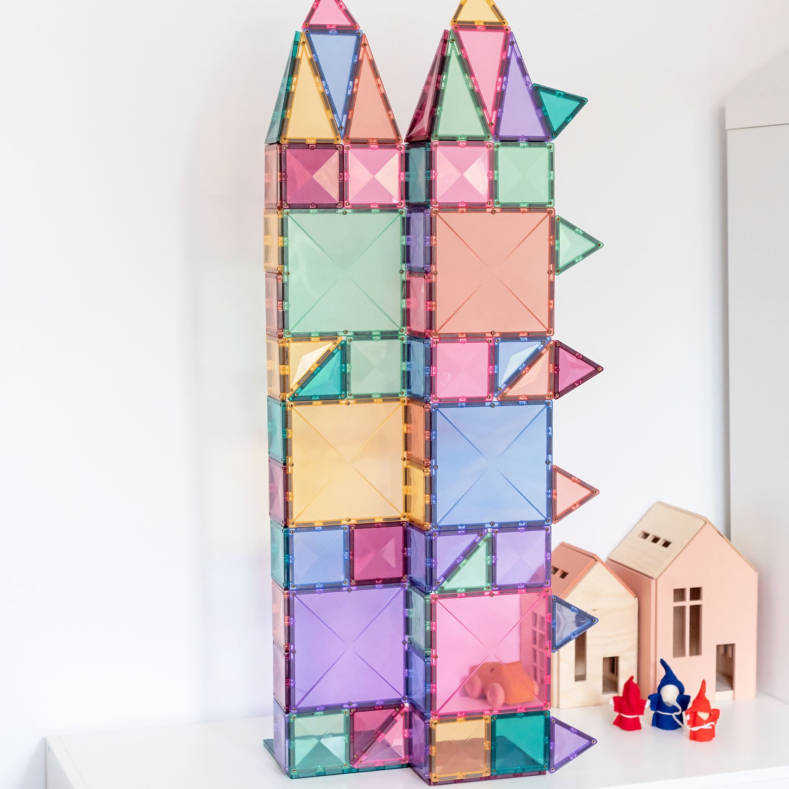 Magnetic Tiles Pastel Starter Pack - 64 Pieces