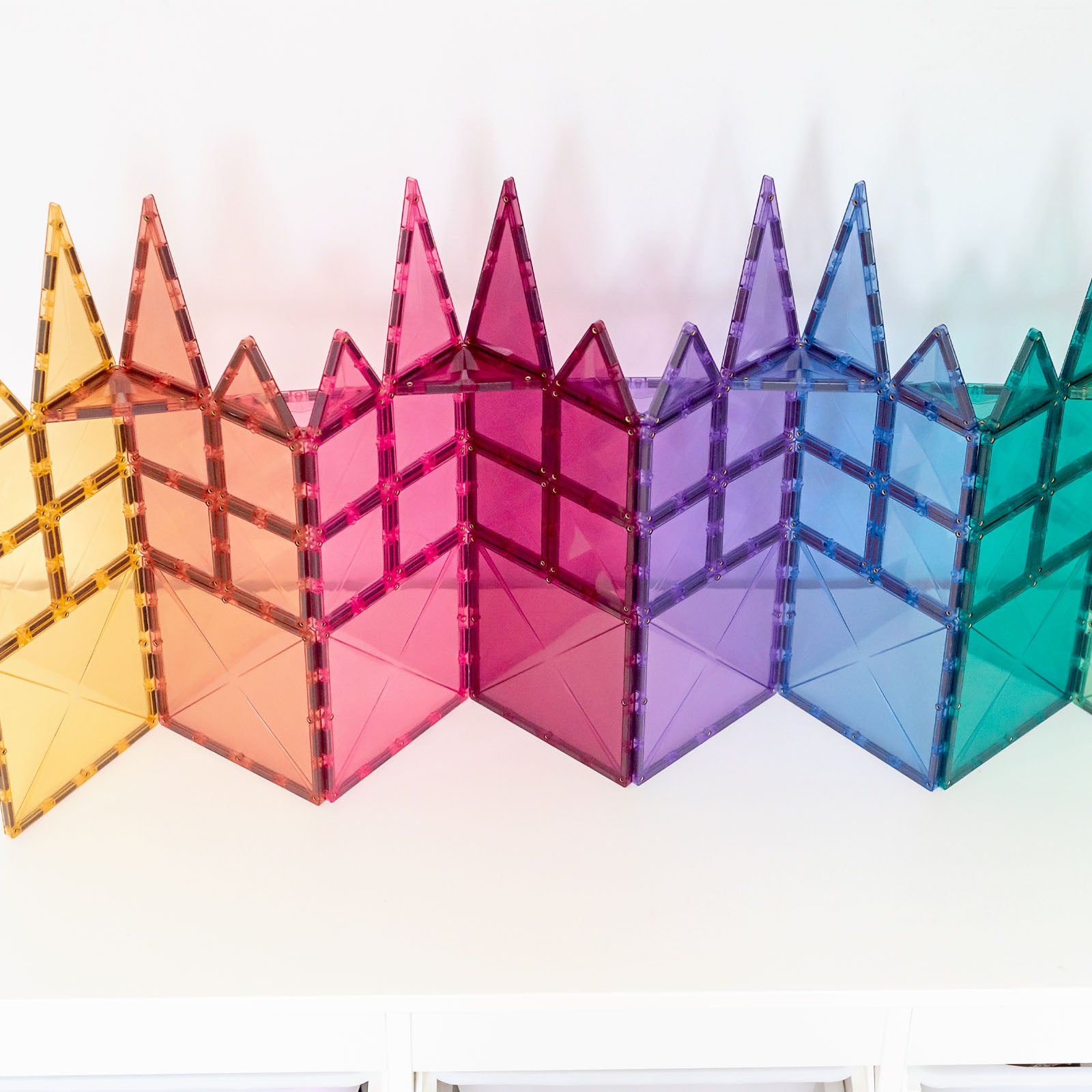 Magnetic Tiles Pastel Starter Pack - 64 Pieces