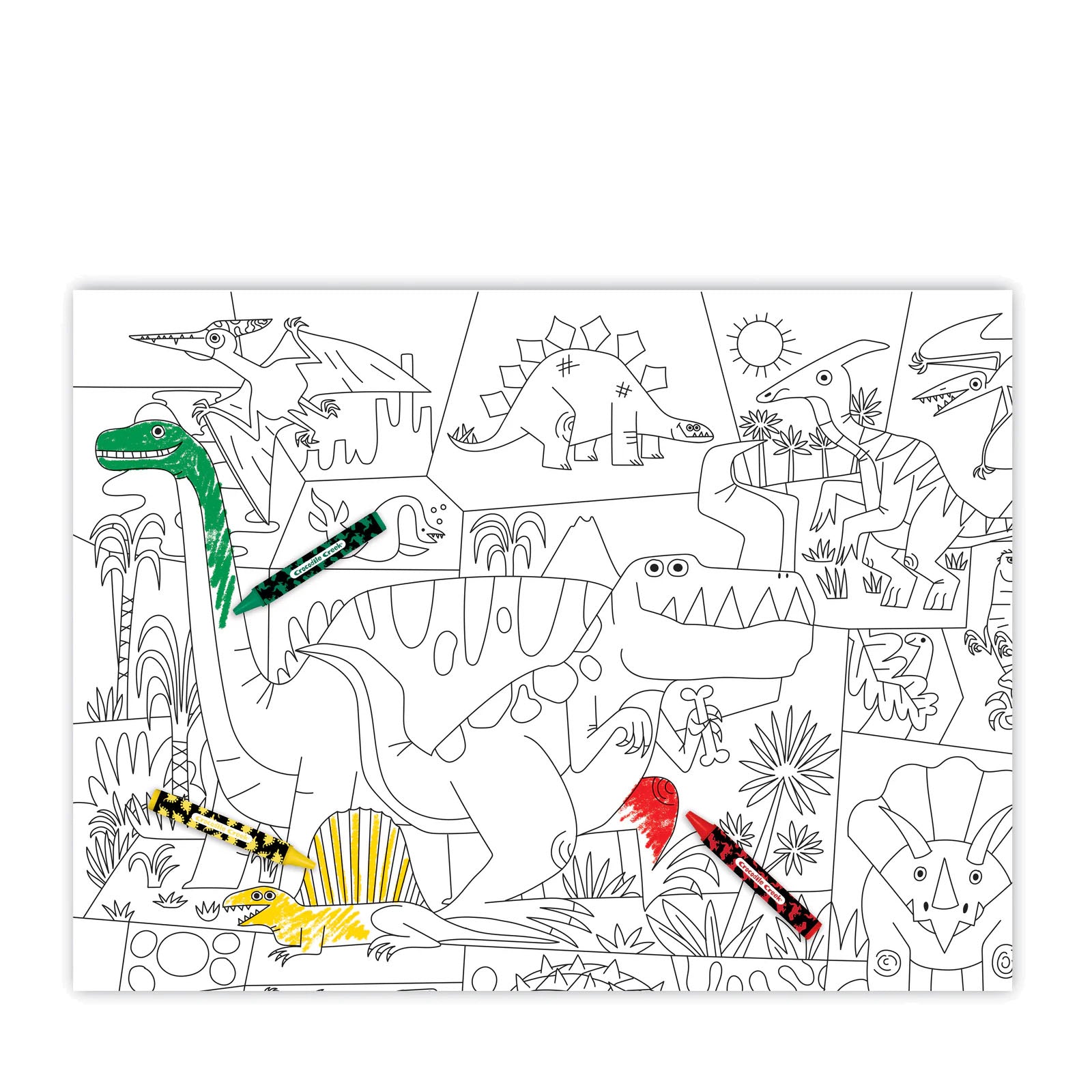 Colour Poster Tube - Dinosaur