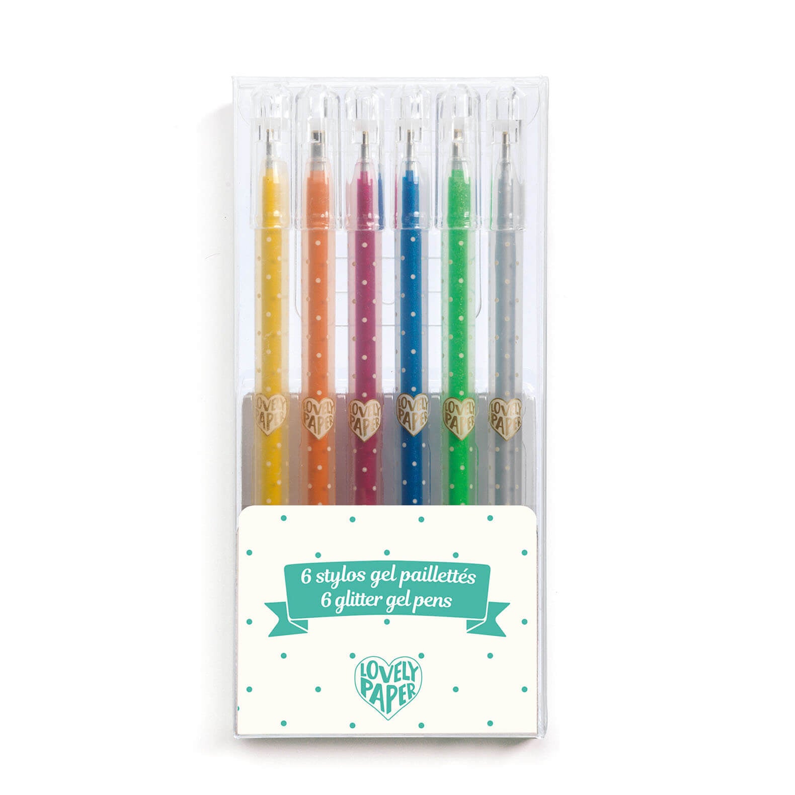 6 Glitter Gel Pens