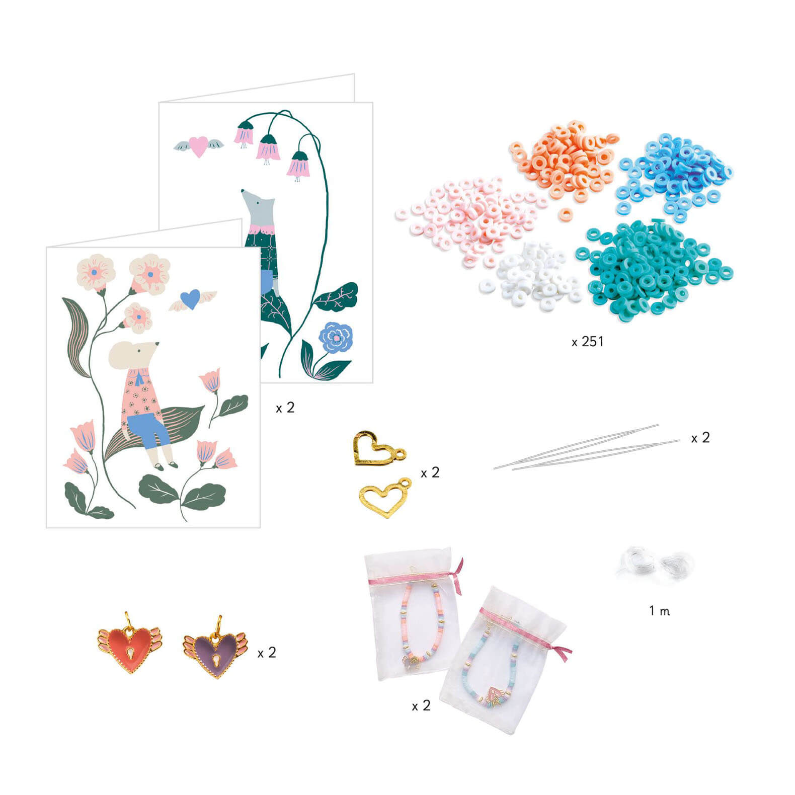 Make It Yourself Bracelets Craft Set - Hearts