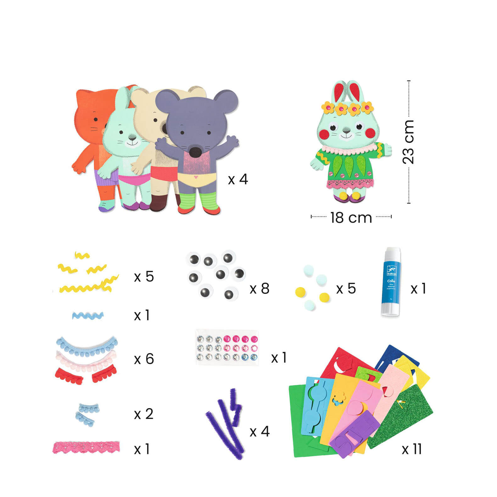 Collage Craft Set - Little Sweethearts