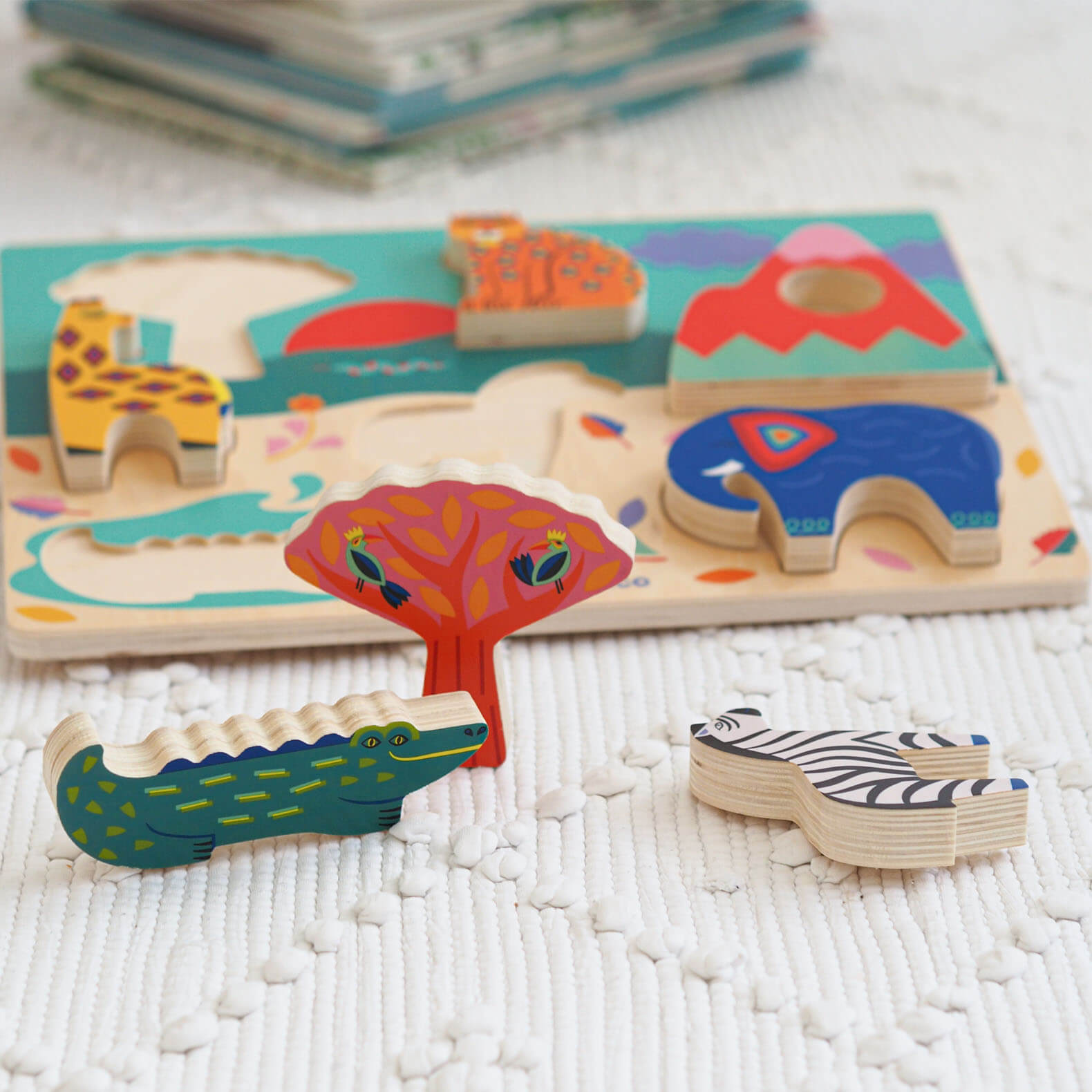 Wooden Puzzle Board - Savana Story