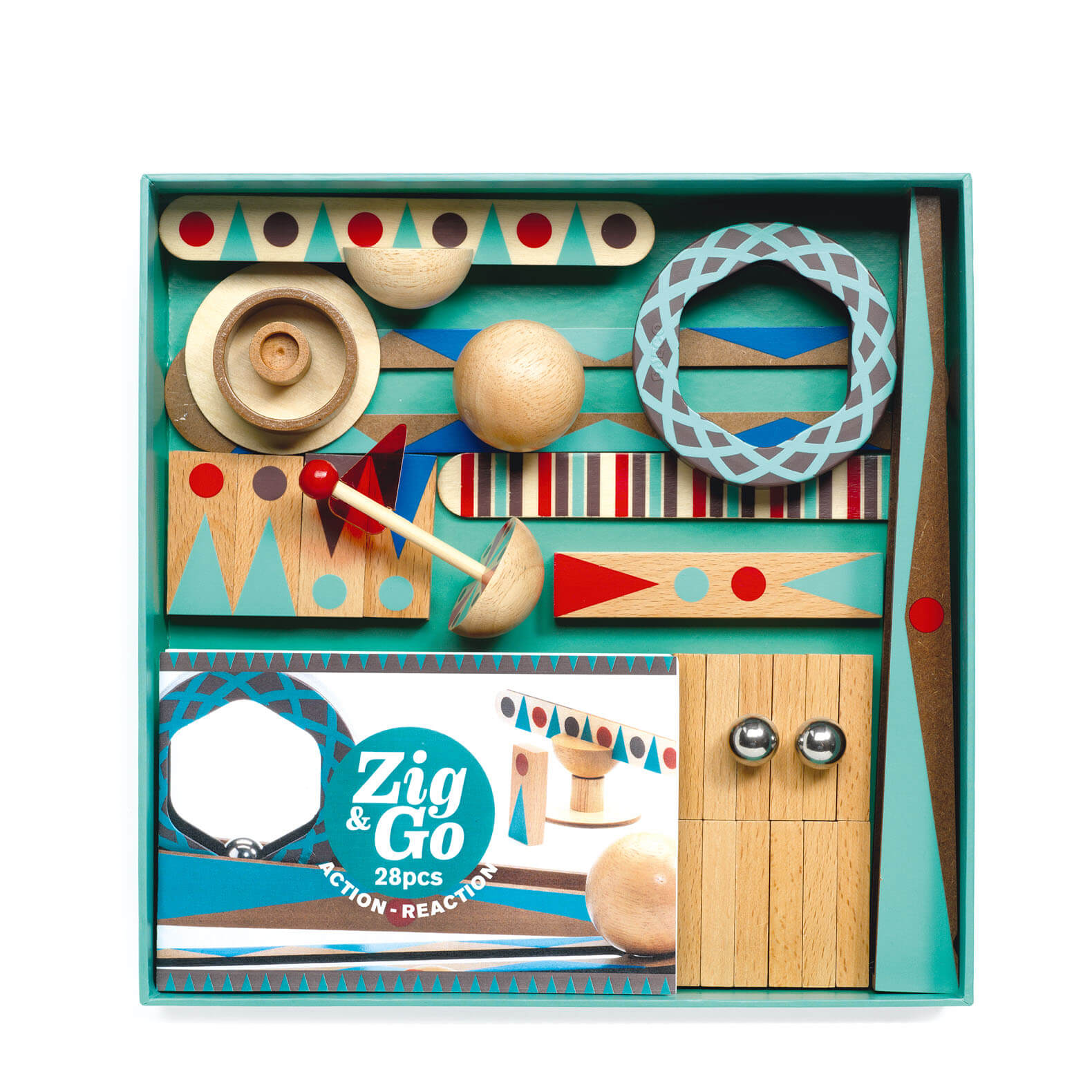 Zig and Go Construction Game - Roll 28 Pieces