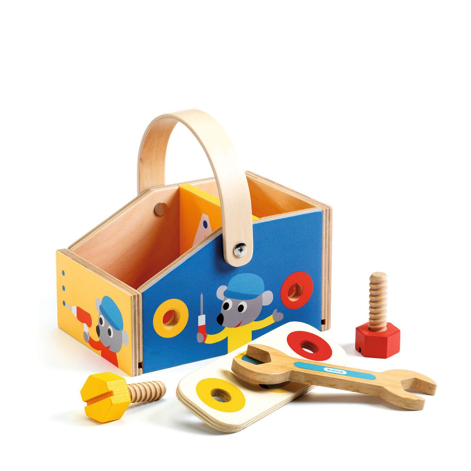 Wooden Mini Tool Box Set