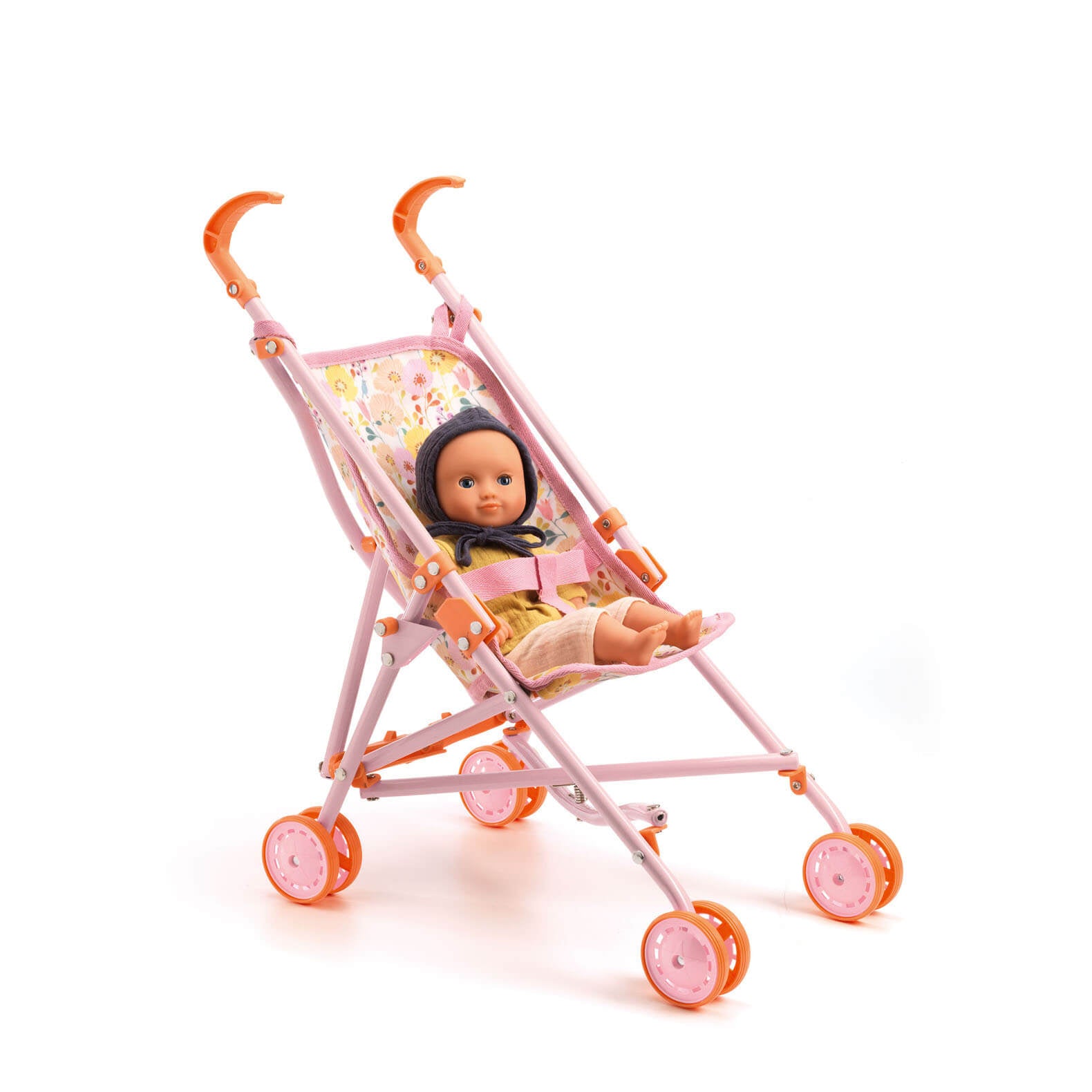 Doll Stroller 54cm - Flowers