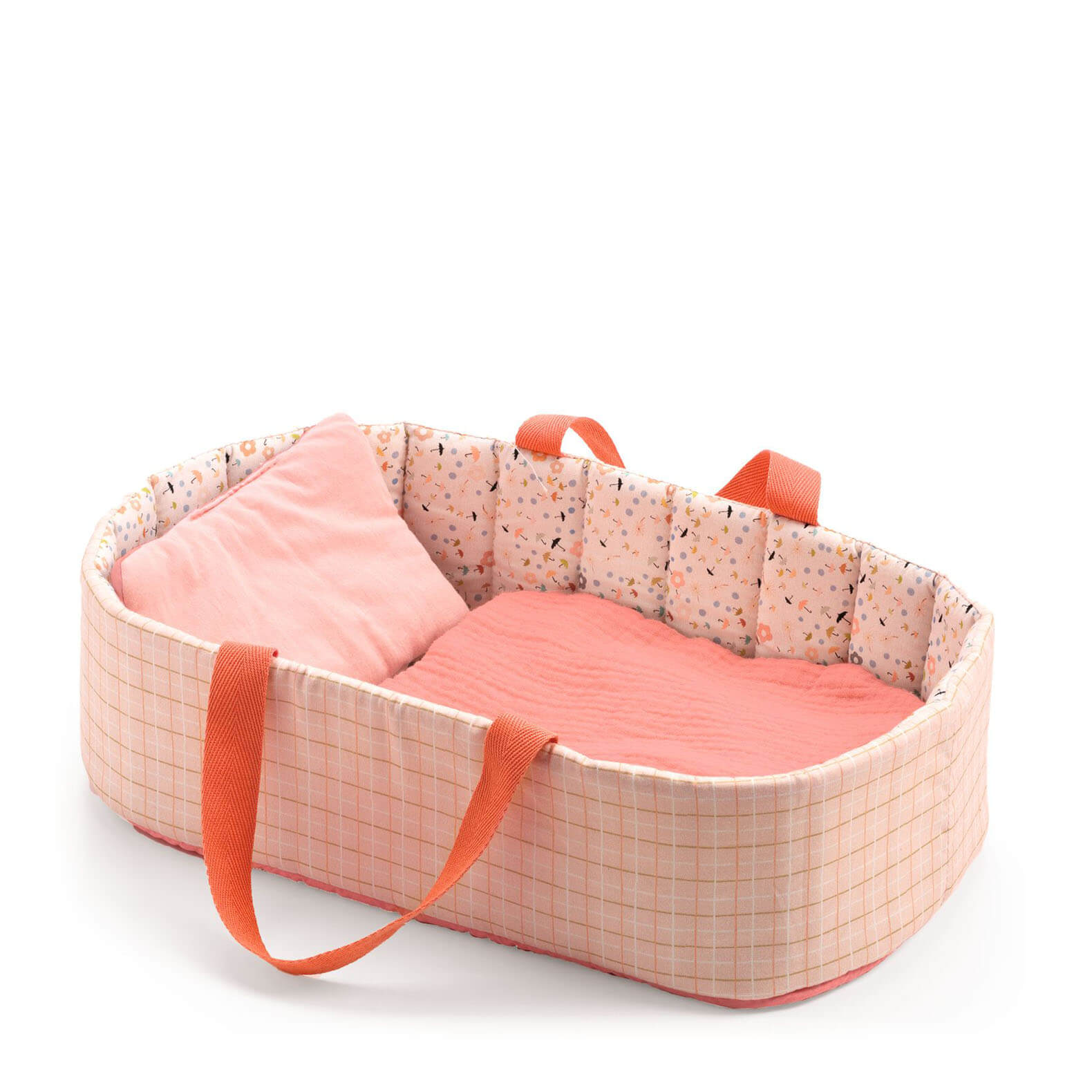 Doll Bassinet - Pink Lines