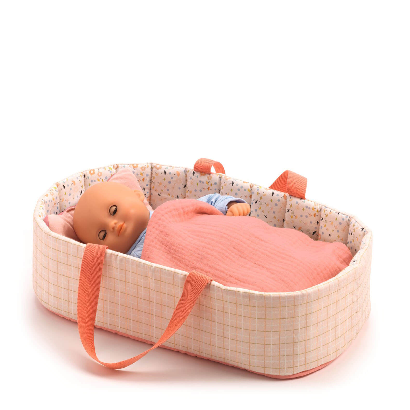 Doll Bassinet - Pink Lines