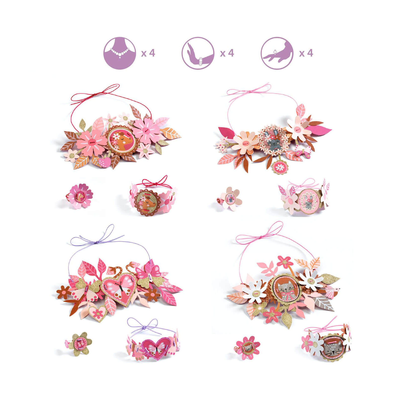 Do It Yourself Craft Set - Floral Paper Jewellery