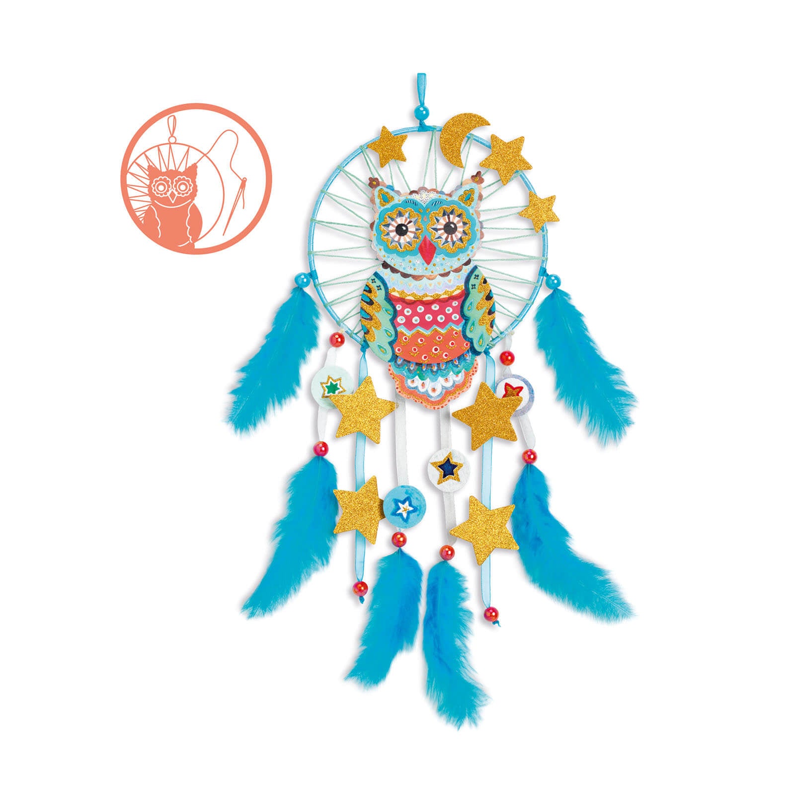 Do It Yourself Craft Set - Golden Owl Dream Catcher