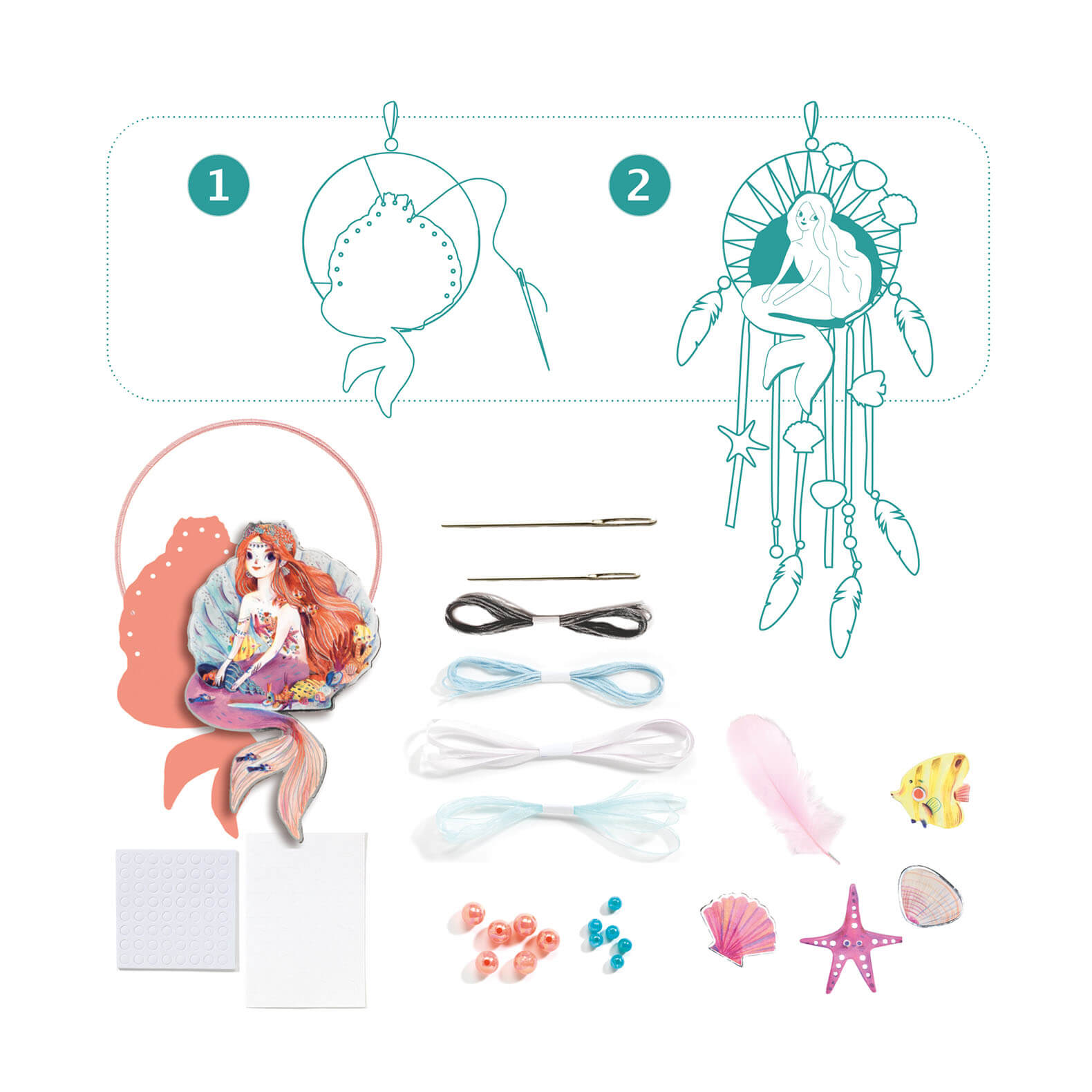 Do It Yourself Craft Set - Gentle Mermaid Dream Catcher