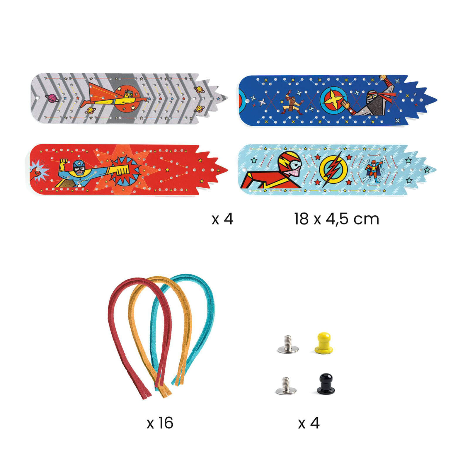 Do It Yourself Mosaics Craft Set - Superhero Bracelets