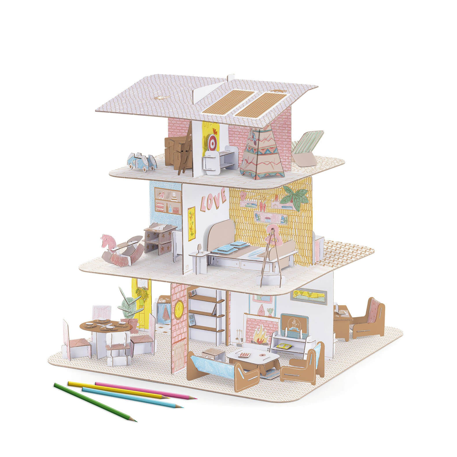 Colour Assemble Play Craft Set - Dolls House