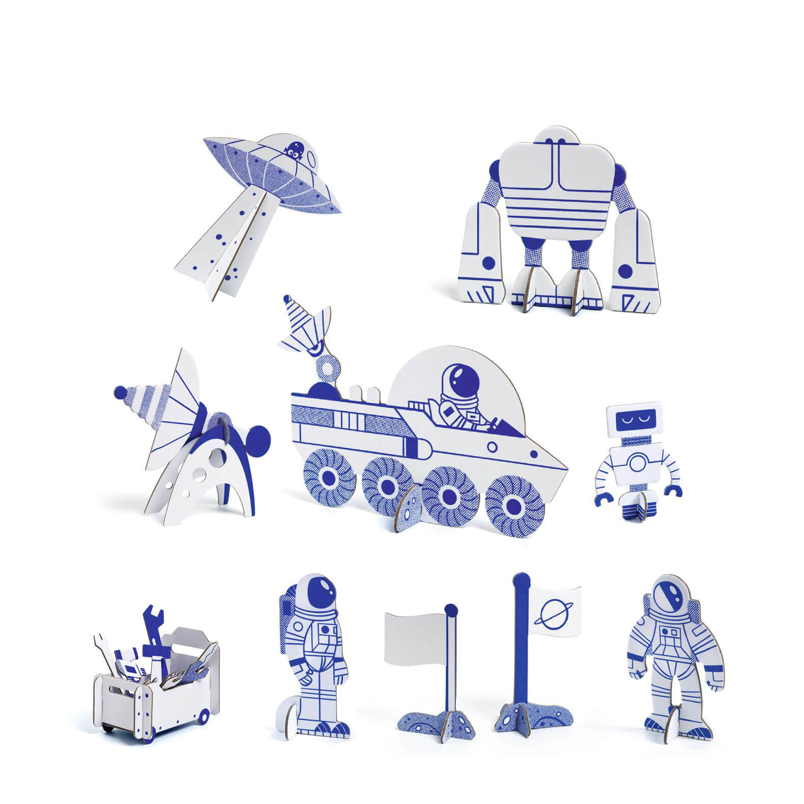 Colour Assemble Play Craft Set - Space Rocket