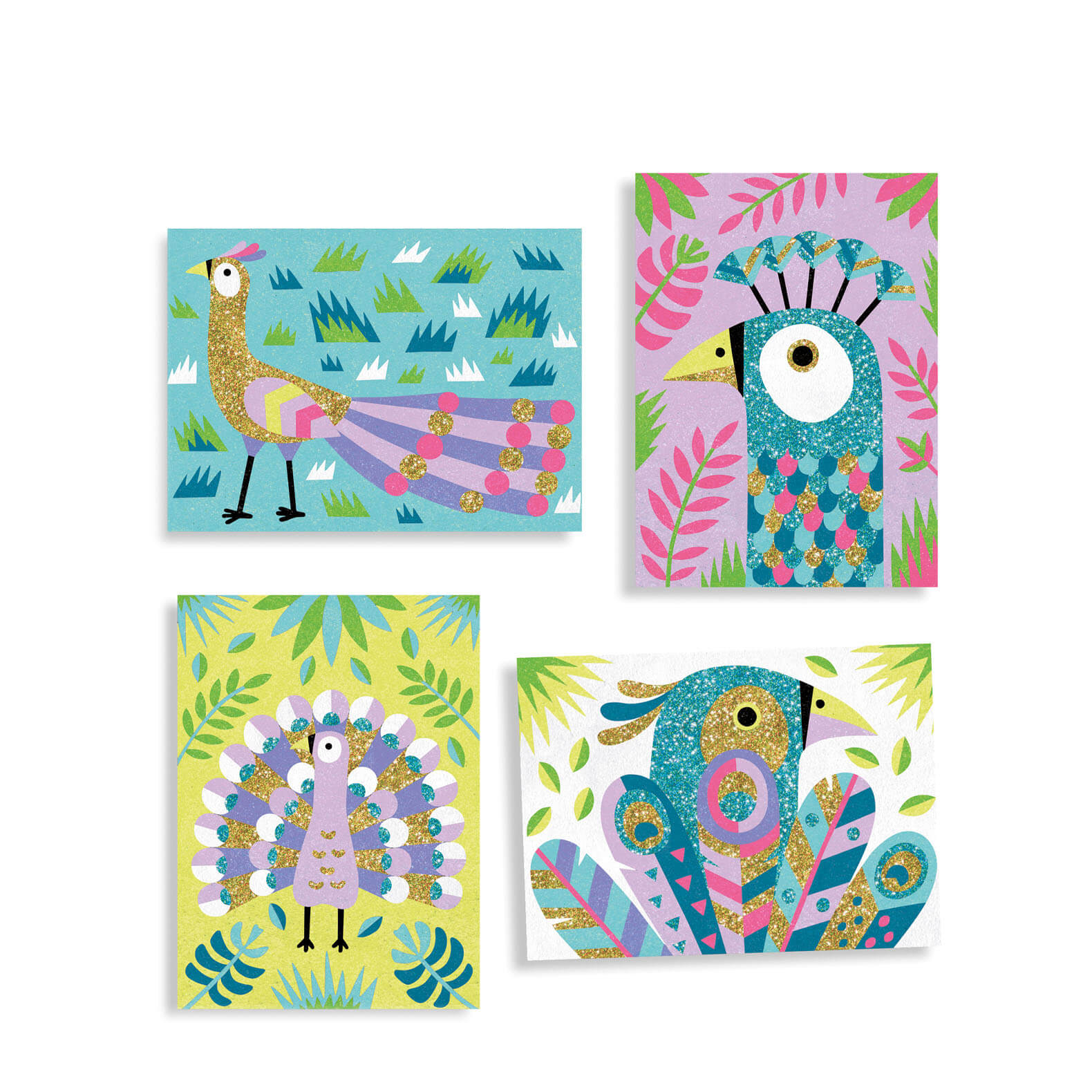 Colour In Glitter Craft Set - Dazzling Birds