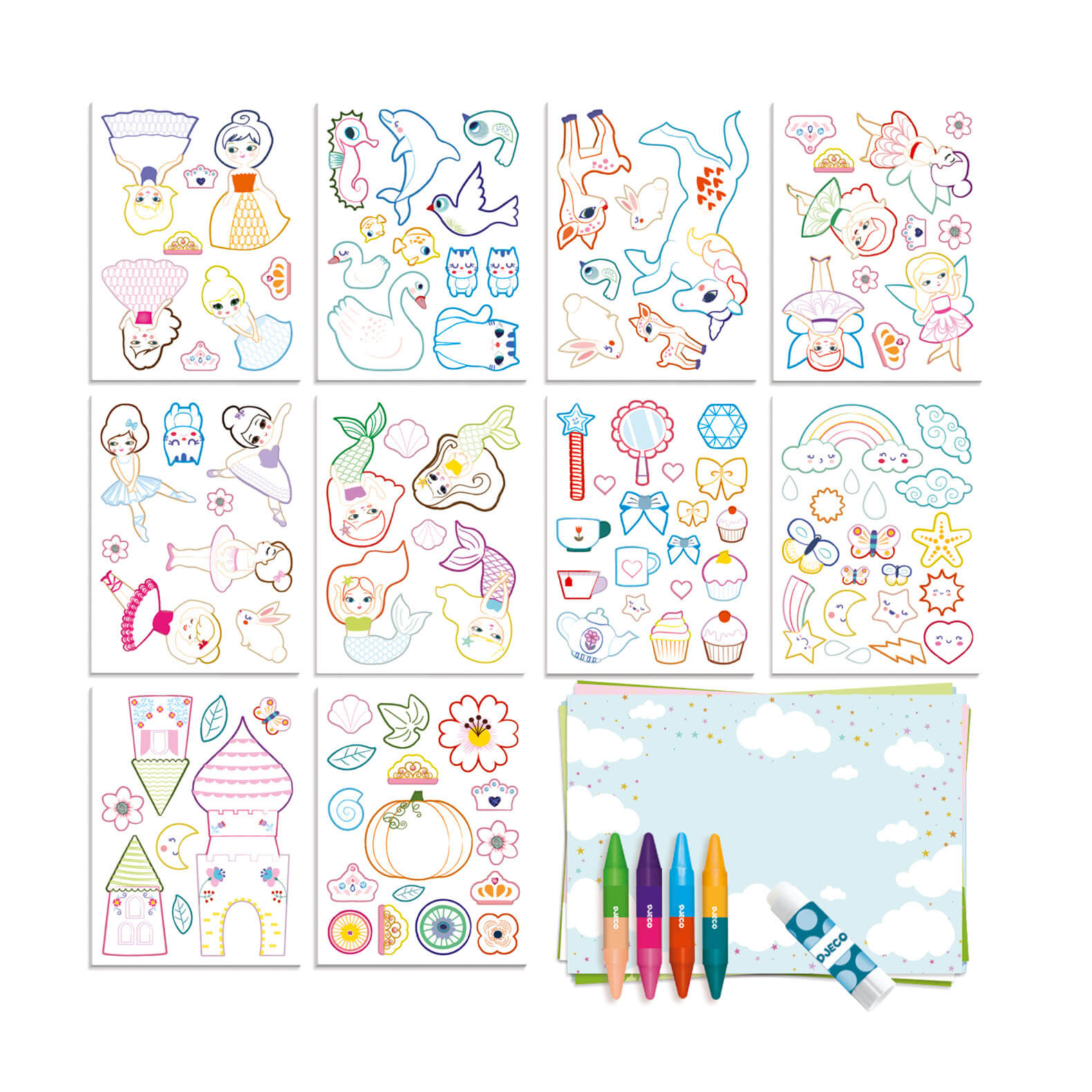 Colouring Collage Craft Set - Girls