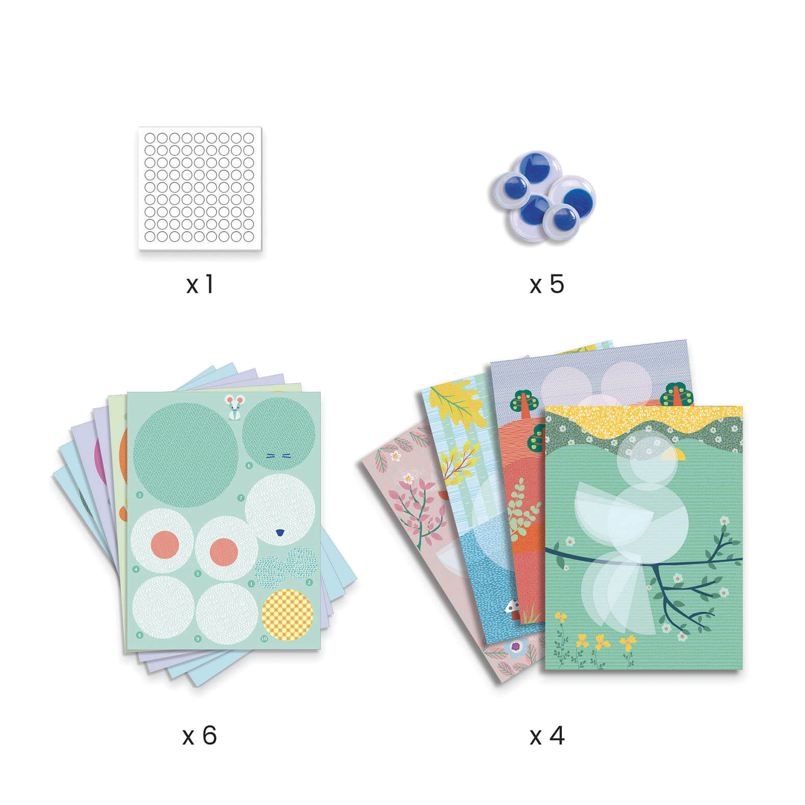 Paper Collage Craft Set - Round and Round