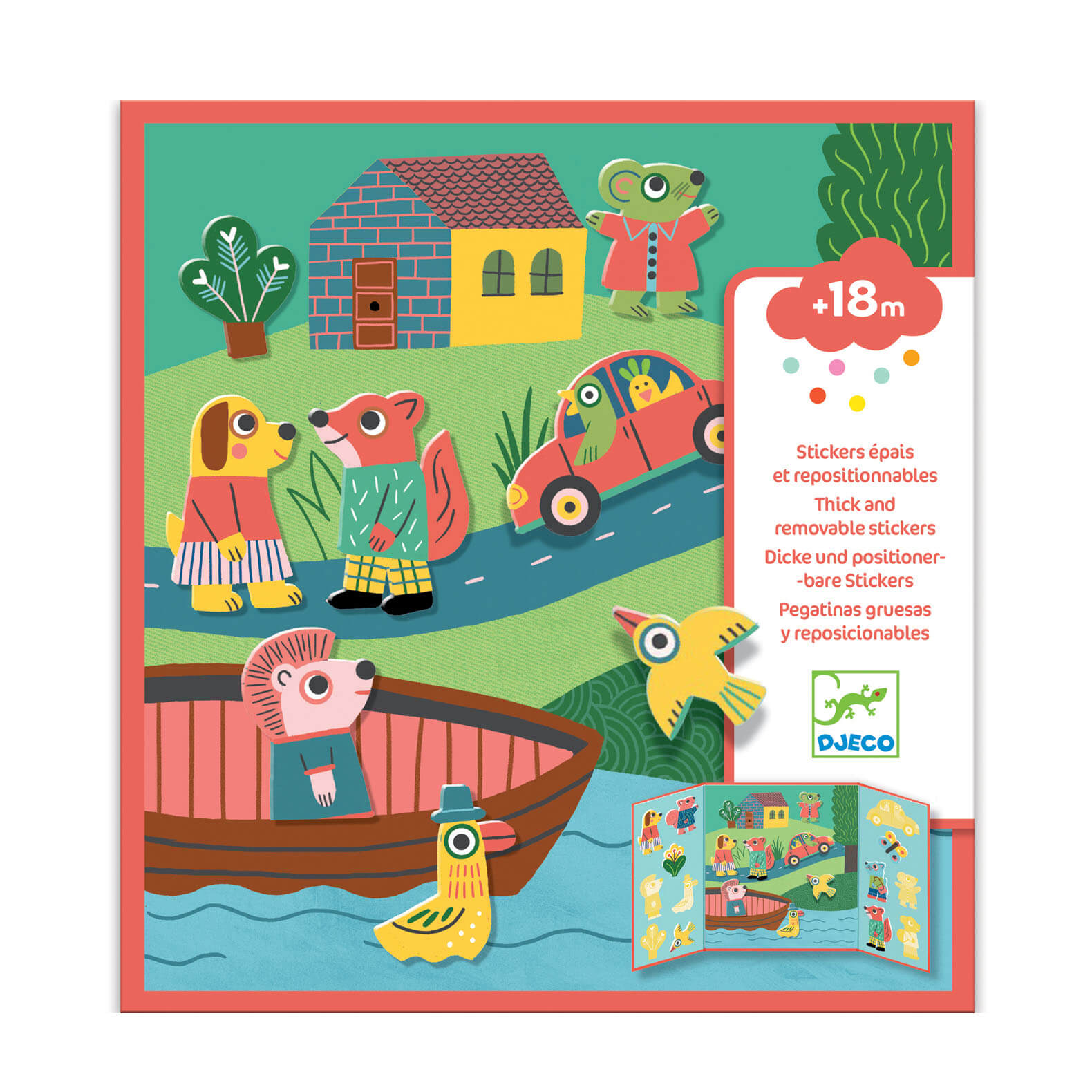 Easy To Peel Sticker Play Board - Animals