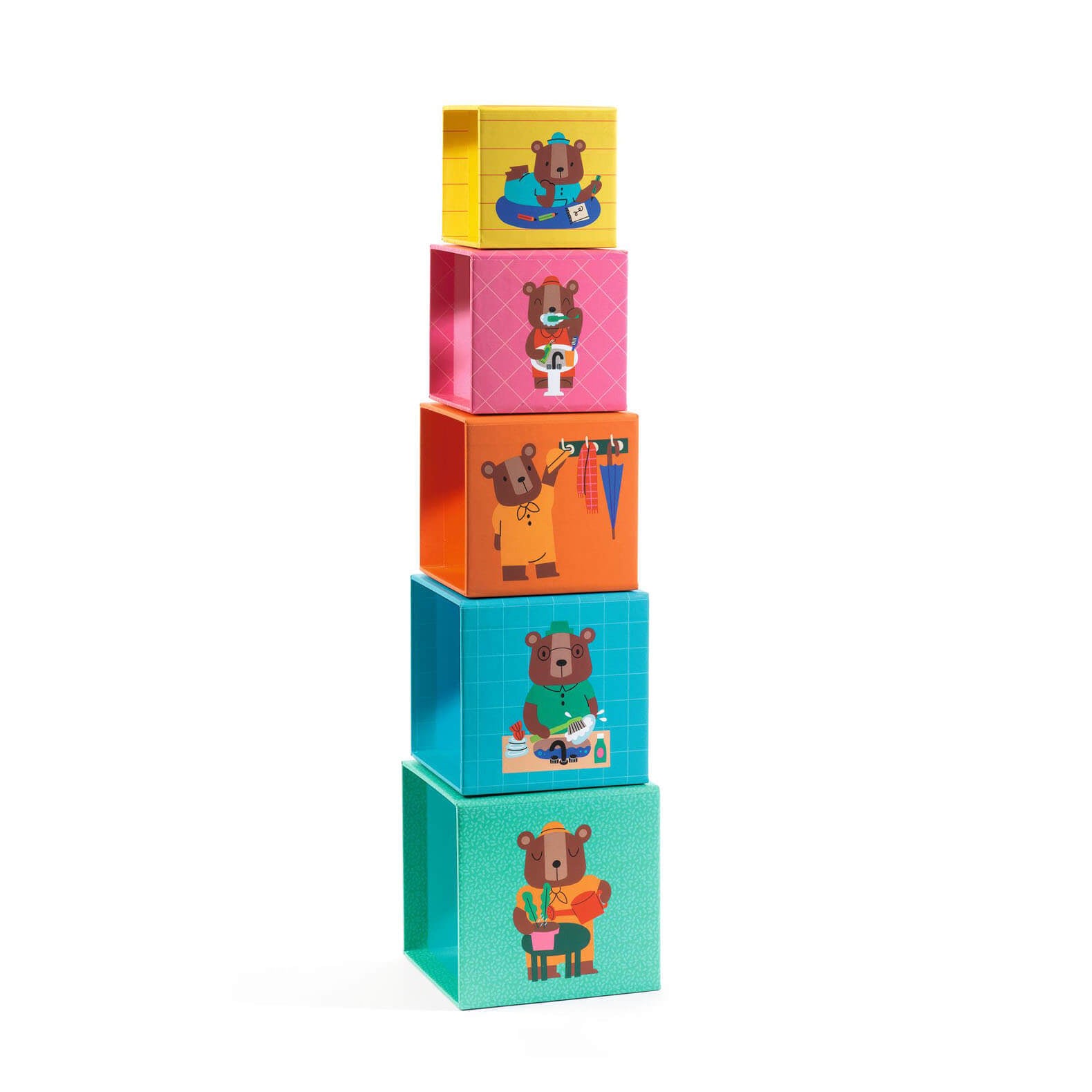Bears Stacking Blocks House