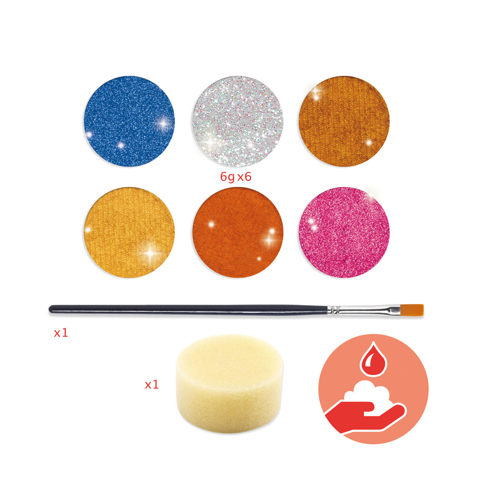 Body Art Face Paint Set - Metallic