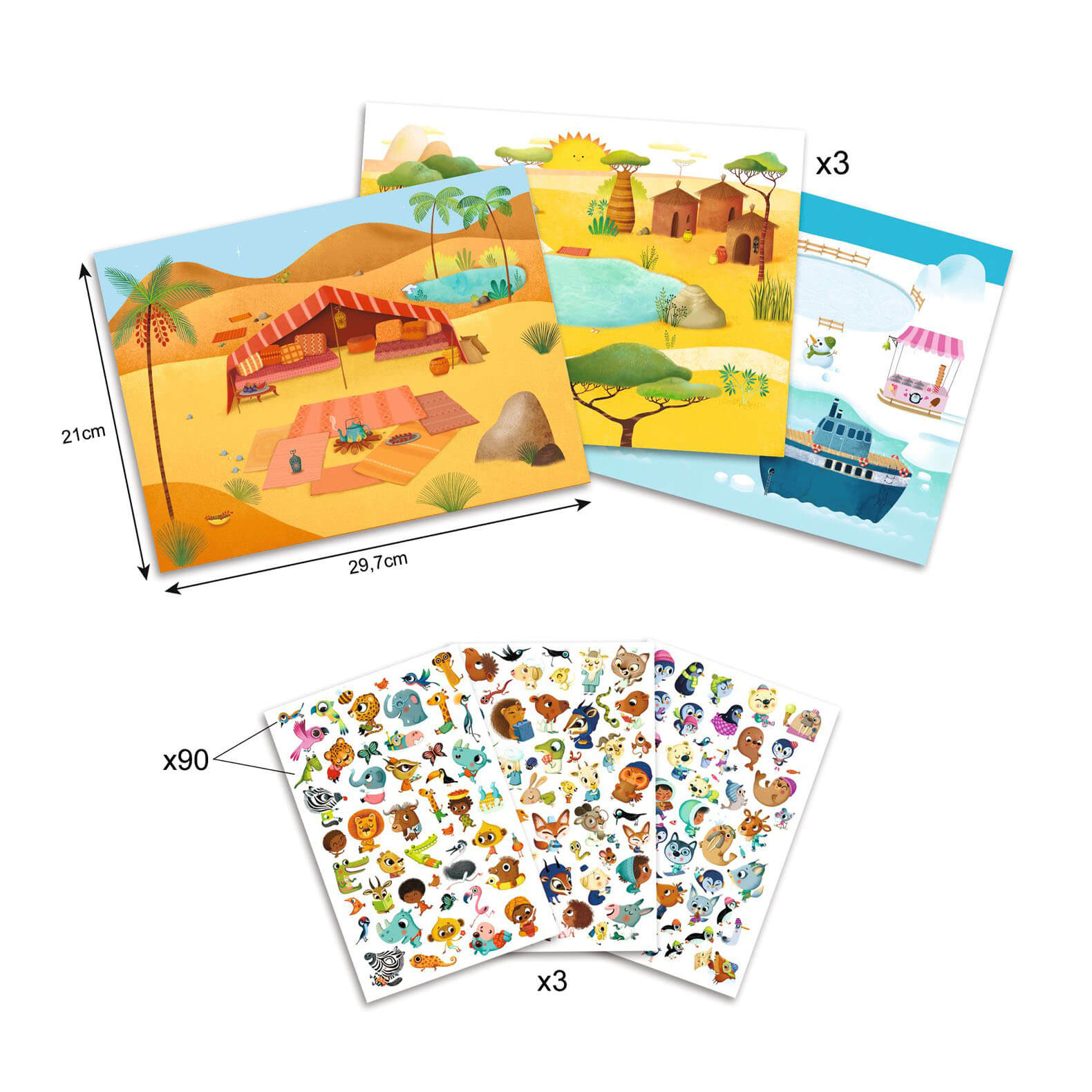 Decal Craft Set - Savannah, Desert and North Pole