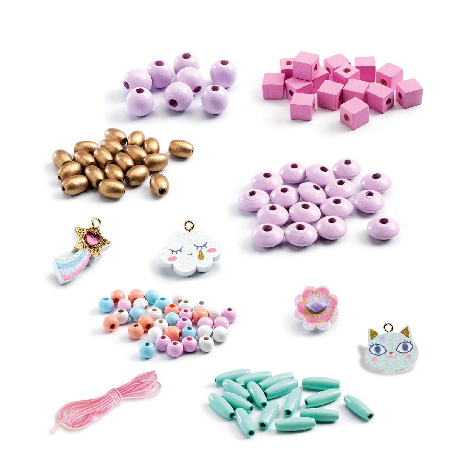 Wooden Beads - Rainbow