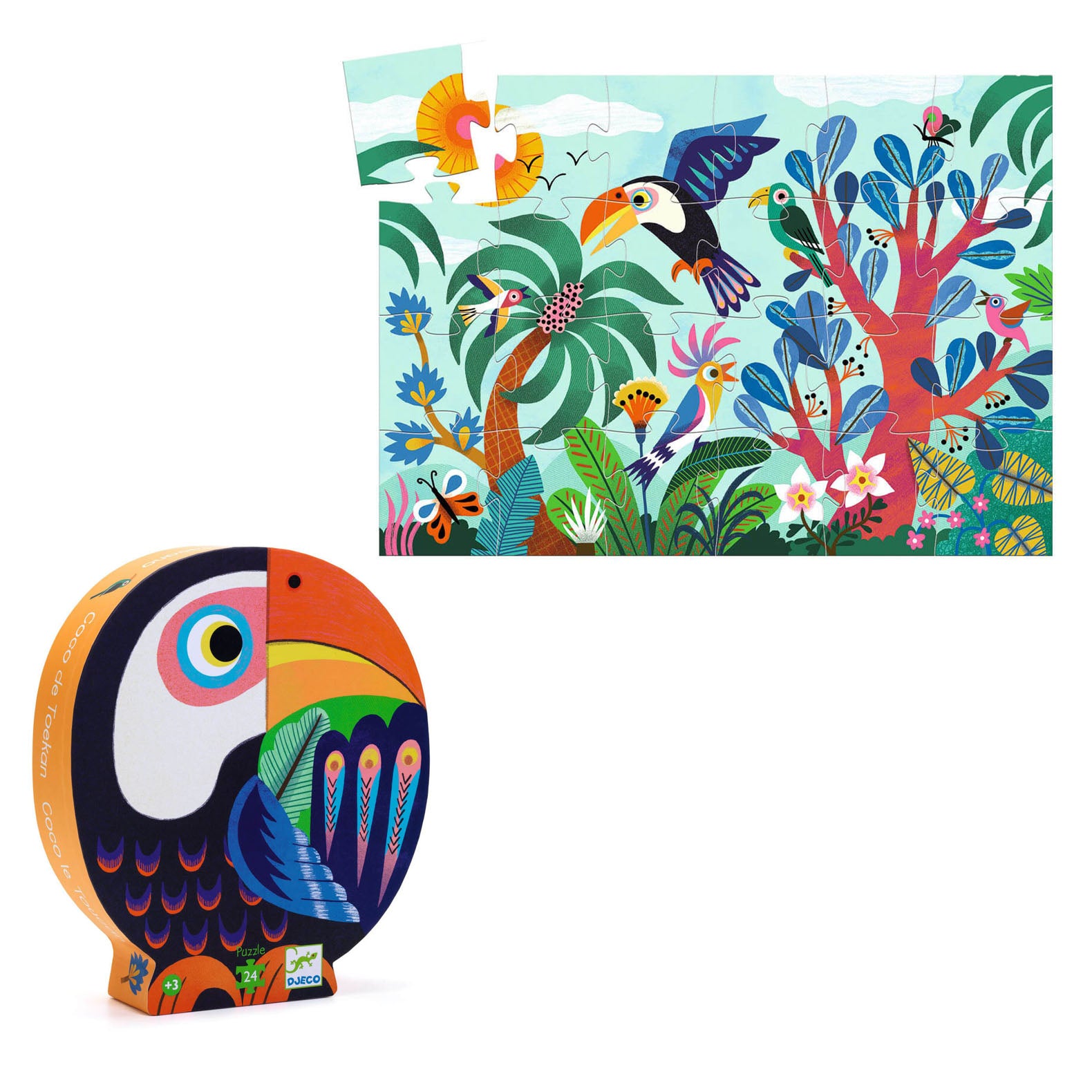 Silhouette 24 Piece Puzzle - Coco The Toucan