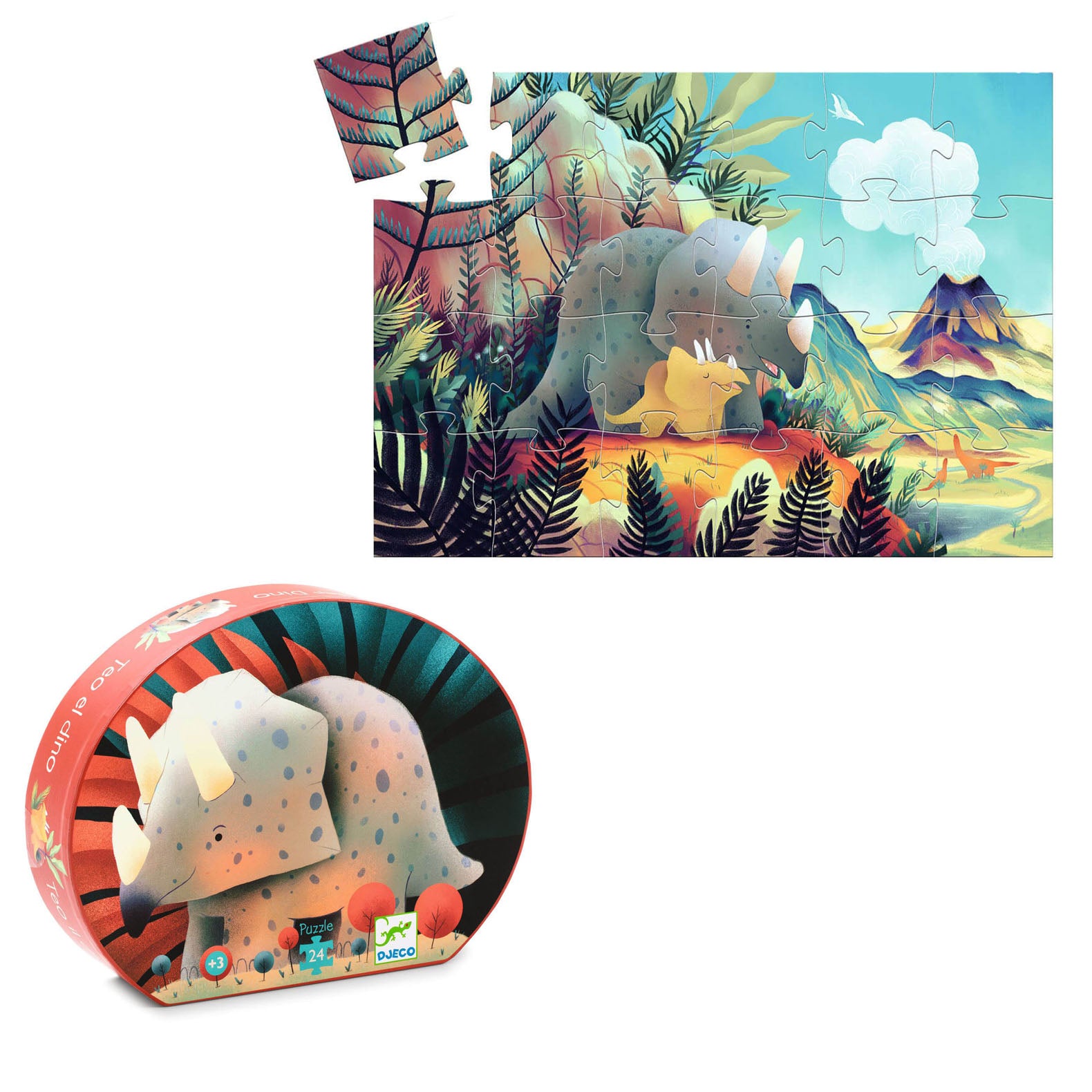 Silhouette 24 Piece Puzzle - Teo The Dino