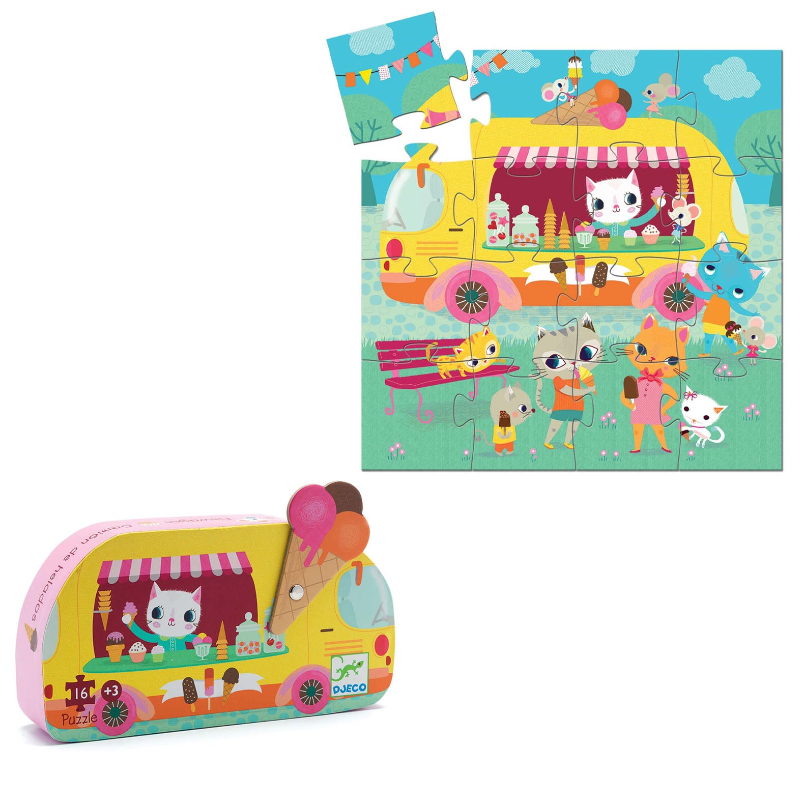 Silhouette 16 Piece Puzzle - Ice Cream Truck