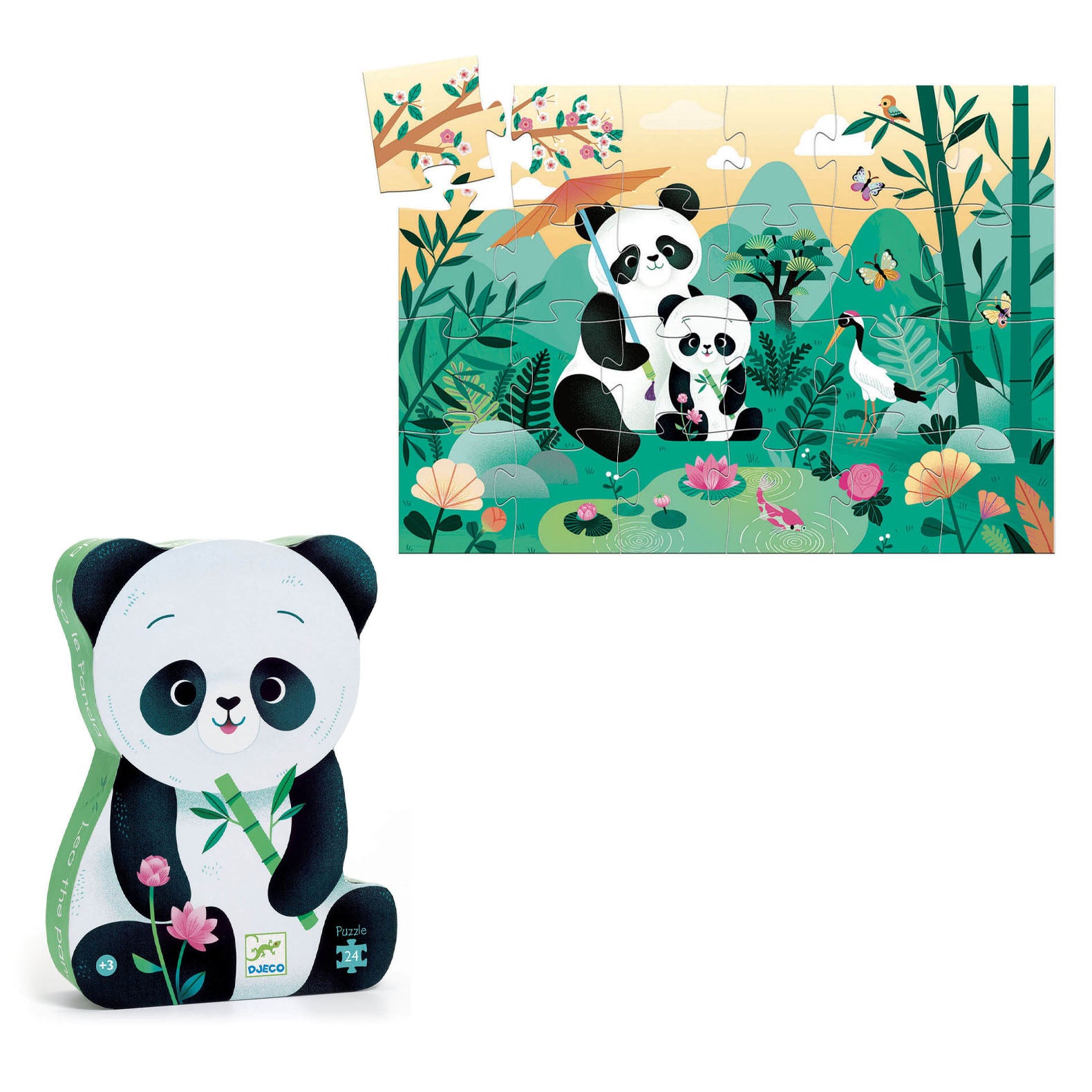 Silhouette 24 Piece Puzzle - Leo The Panda