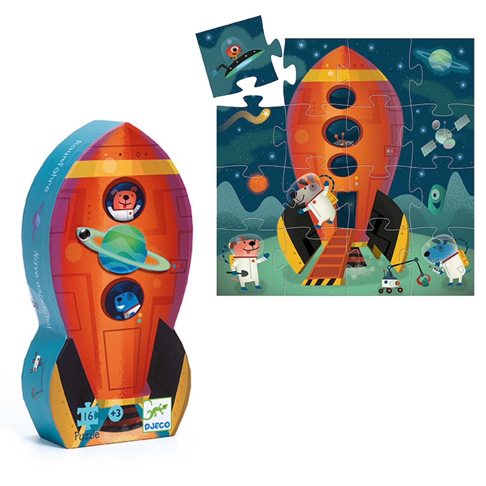 Silhouette 16 Piece Puzzle - Spaceship