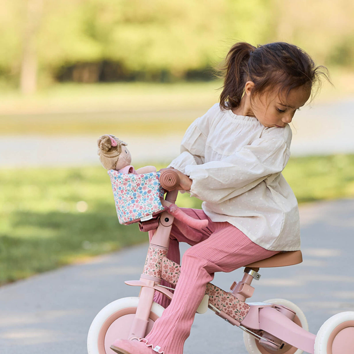 Doll Bike Seat - Pink Flowers