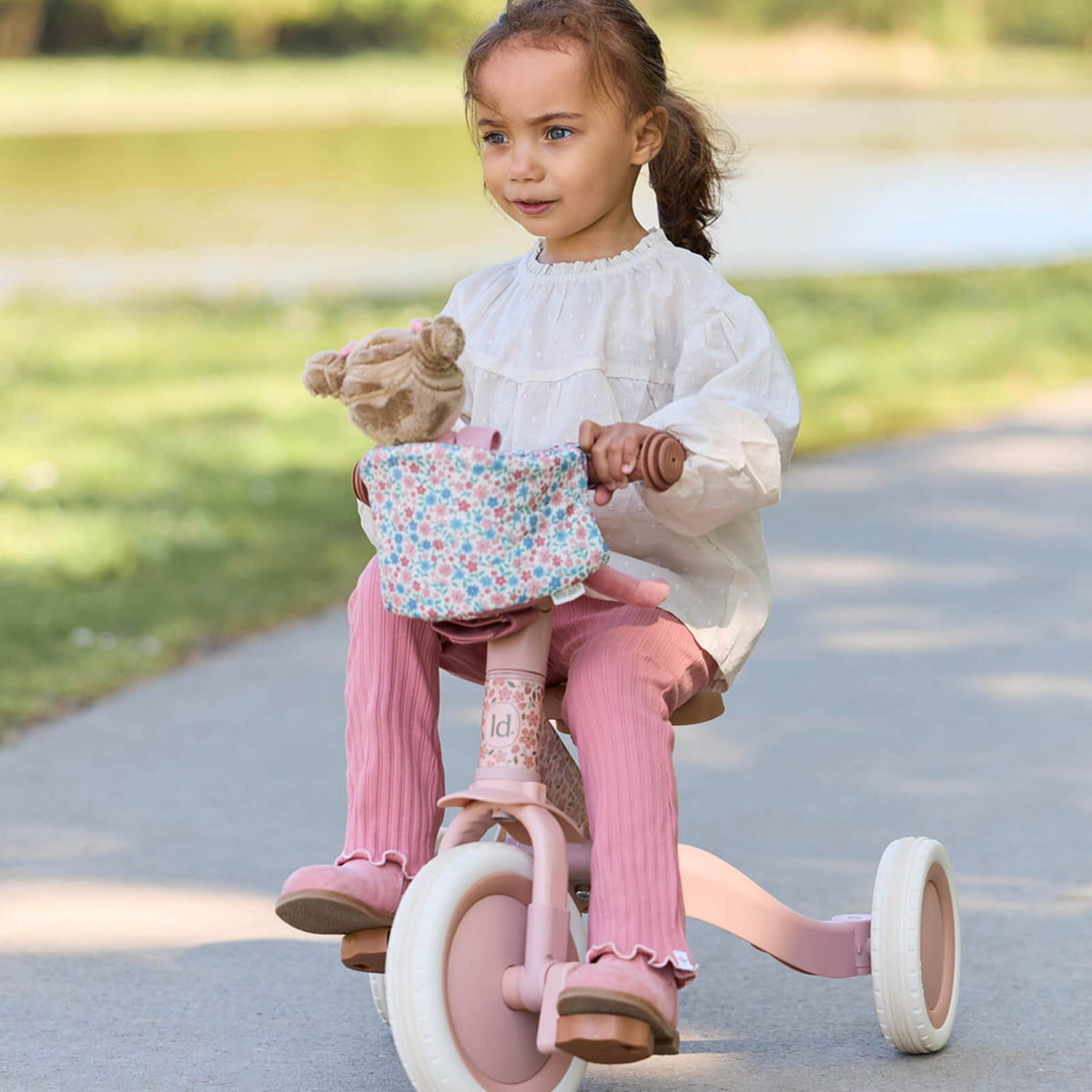 Doll Bike Seat - Pink Flowers