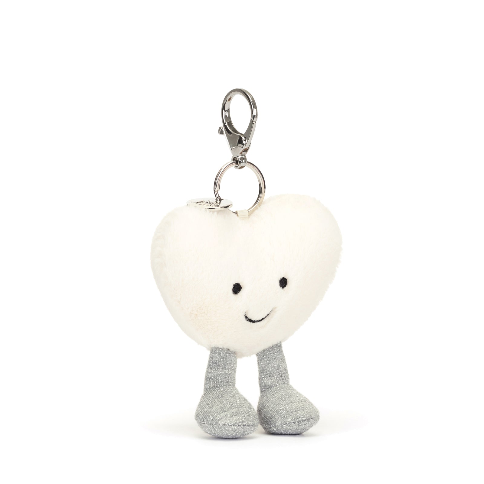 Amuseable Heart Bag Charm Cream