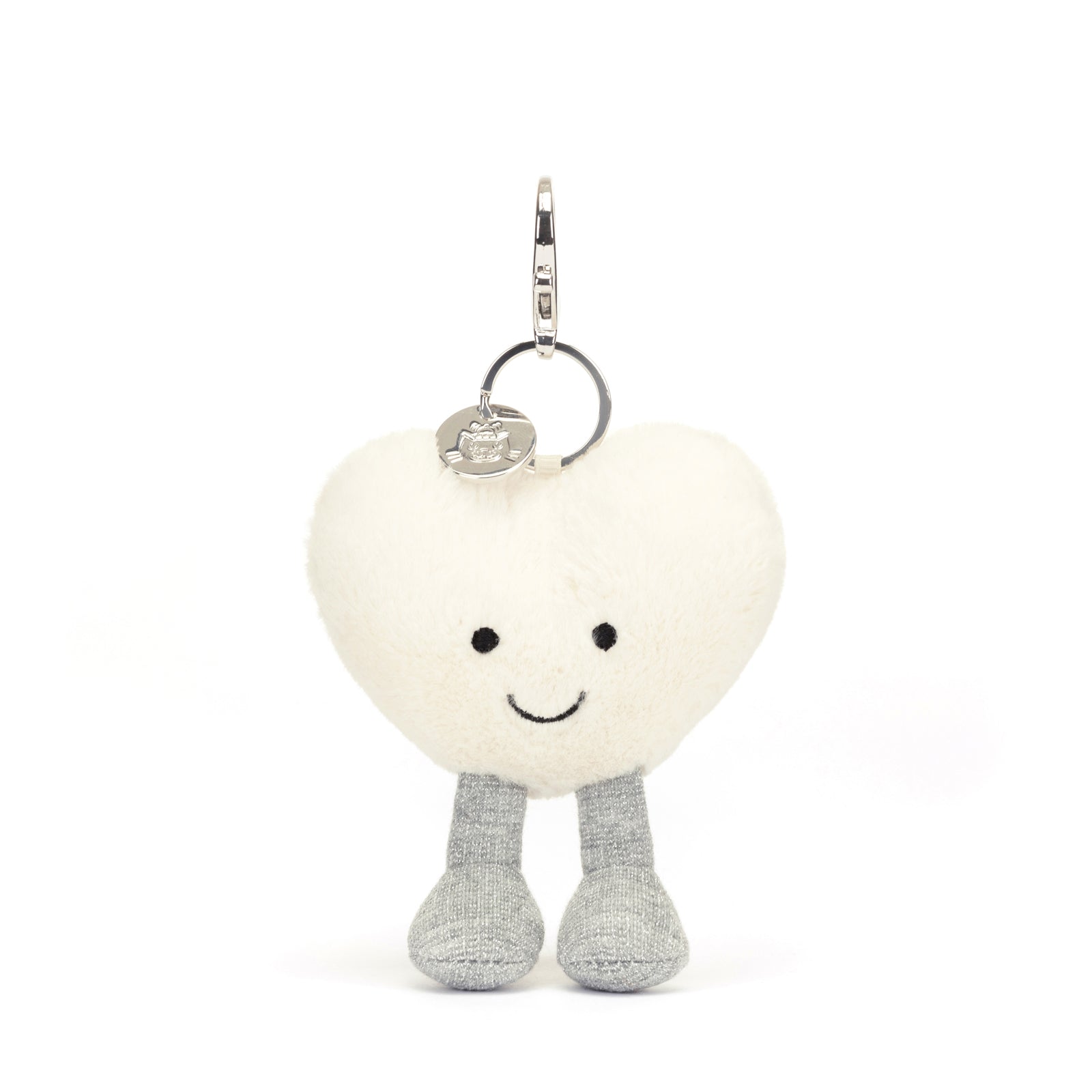 Amuseable Heart Bag Charm Cream