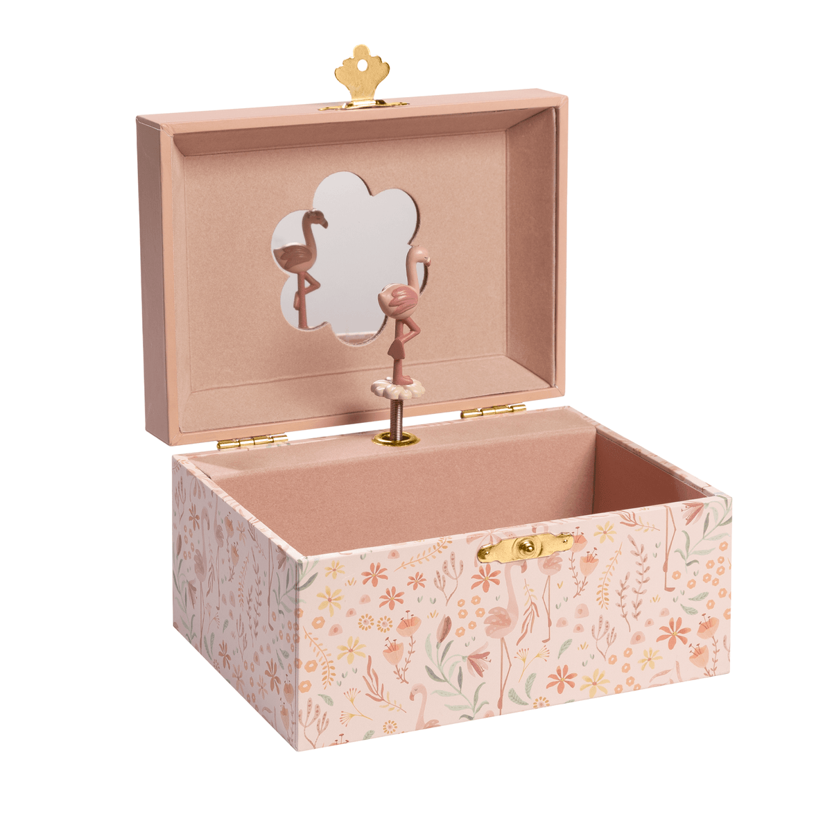 Musical Jewellery Box Flamingo - Safari Friends