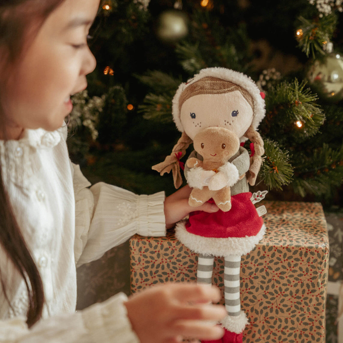 Soft Cuddle Doll Christmas Rosa 35 cm