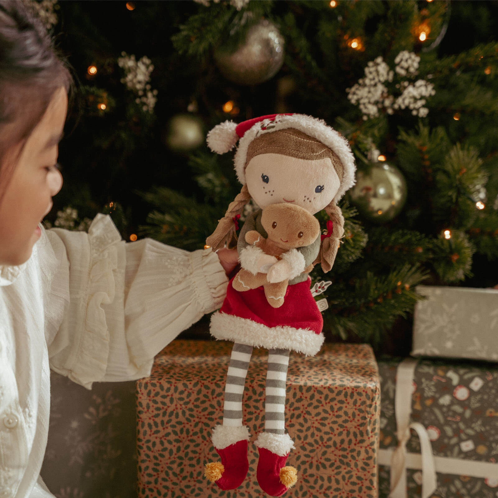 Soft Cuddle Doll Christmas Rosa 35 cm