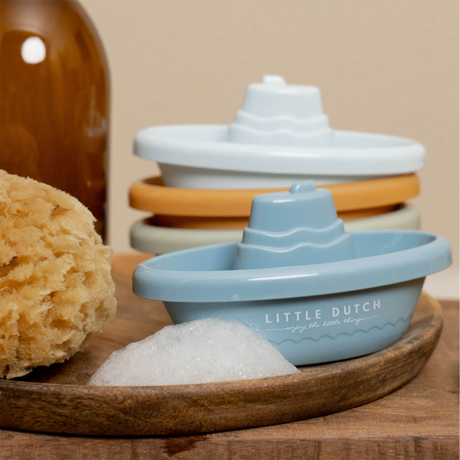 Stackable Bath Boats - Blue