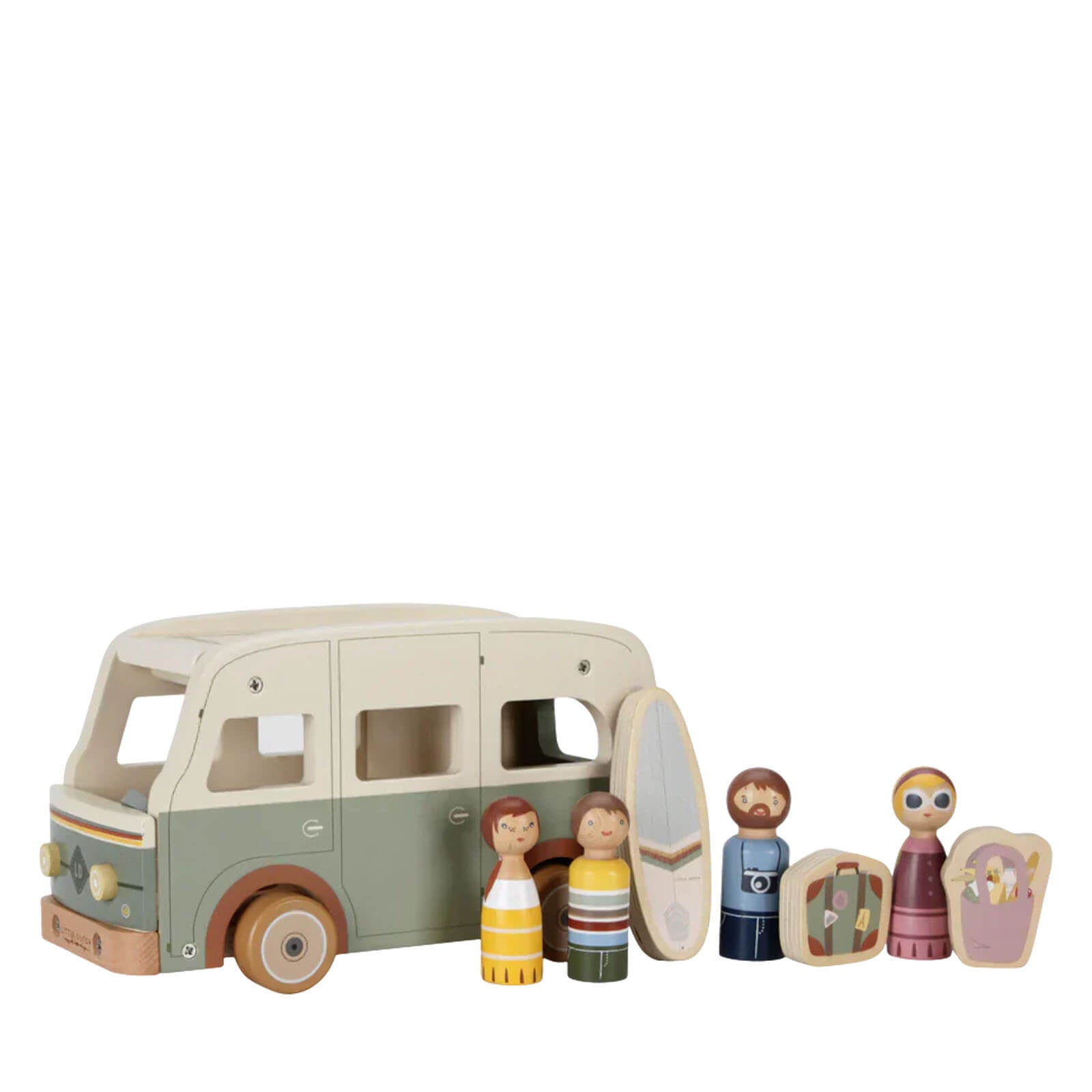 Vintage Vehicle With Wooden Dolls