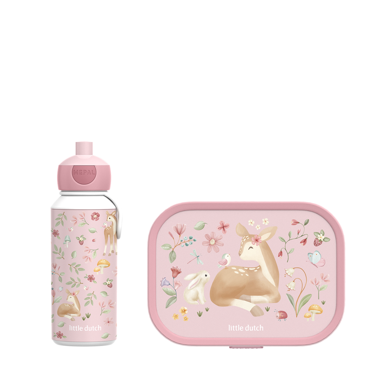 Lunch Box and Drinking Bottle Set - Fairy Garden