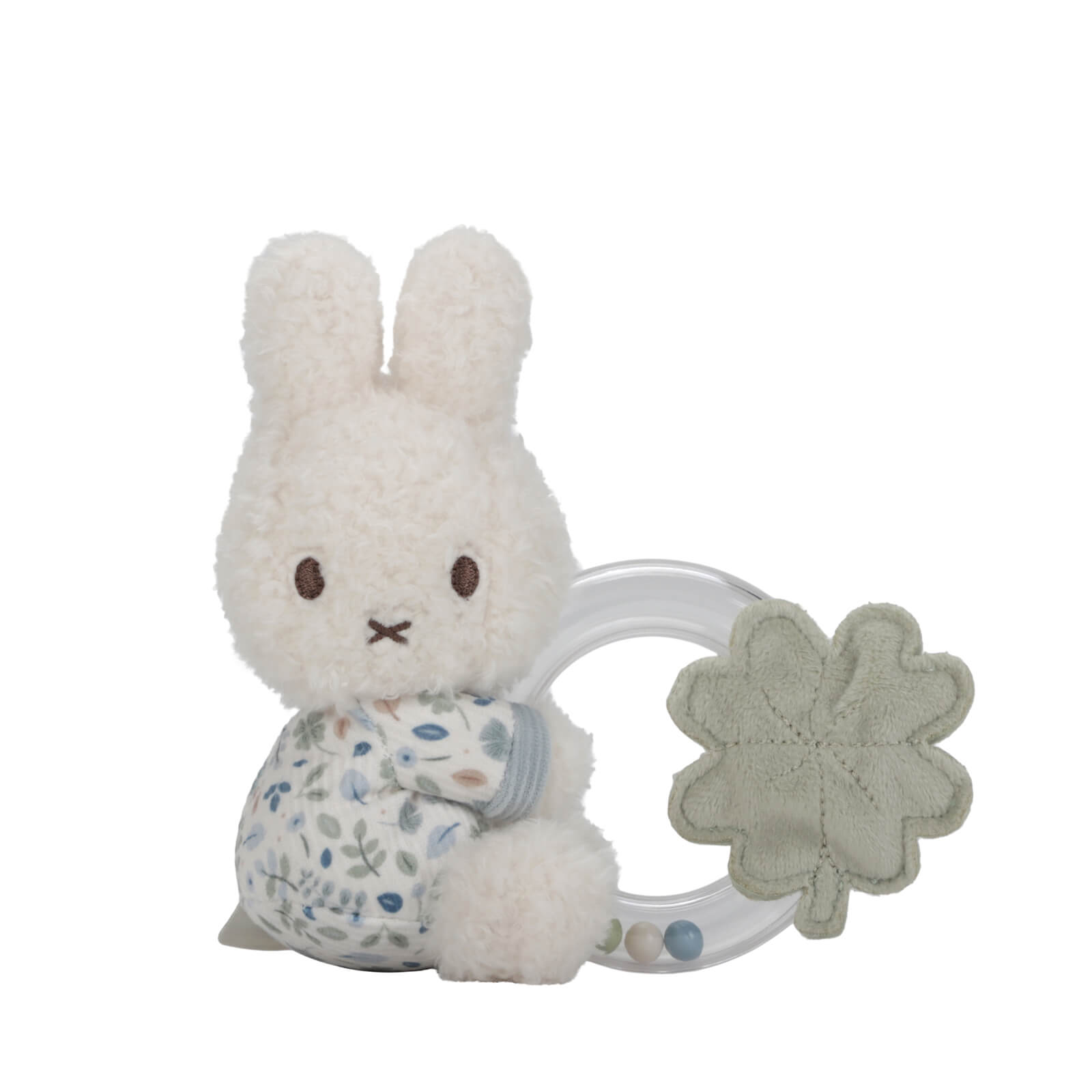 Miffy Rattle Ring - Lucky Leaves