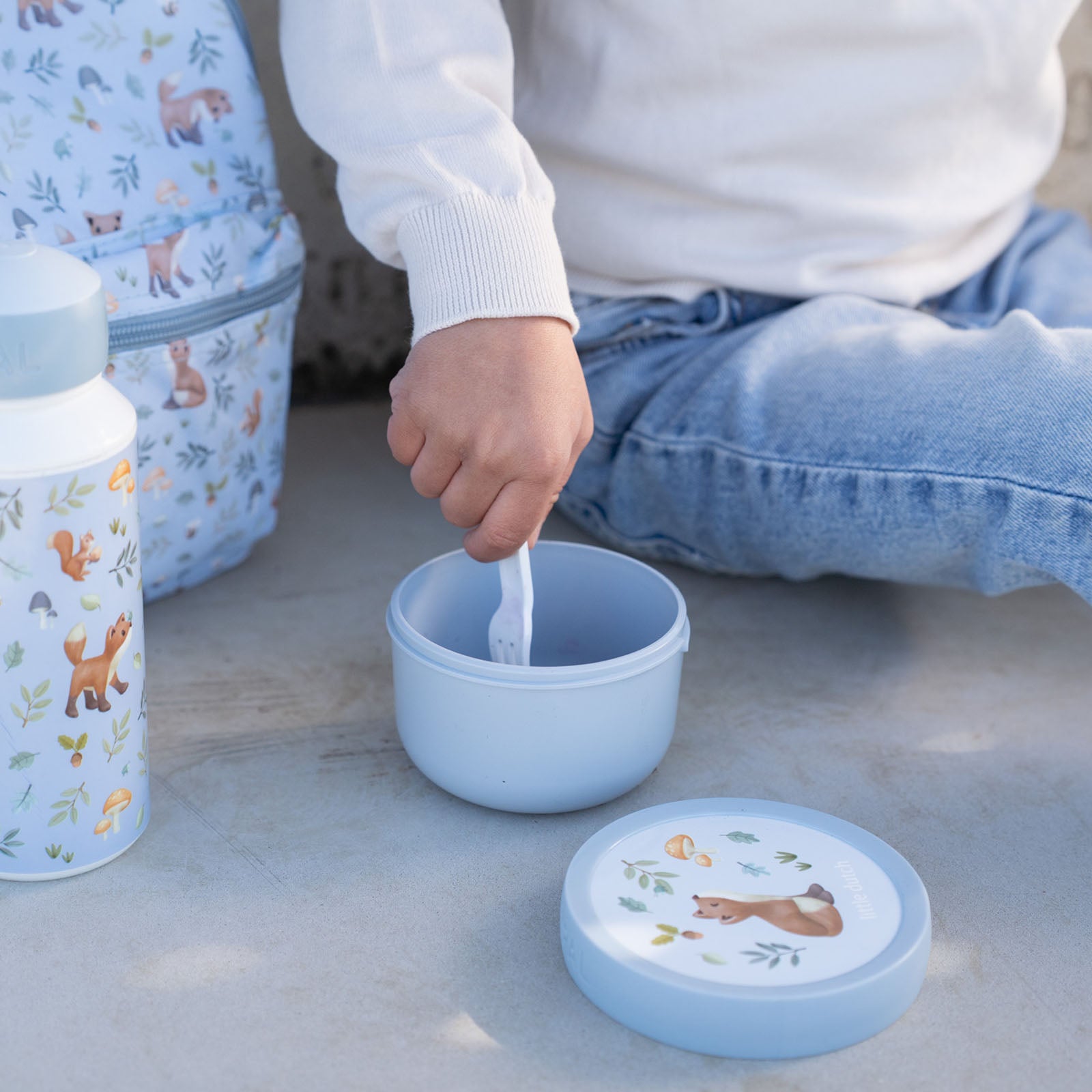 Lunch Box and Bottle 3 Piece Set - Forest Friends