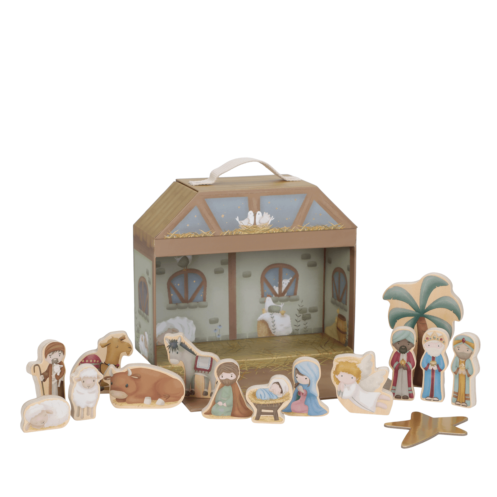 Nativity Scene and Wooden Figures
