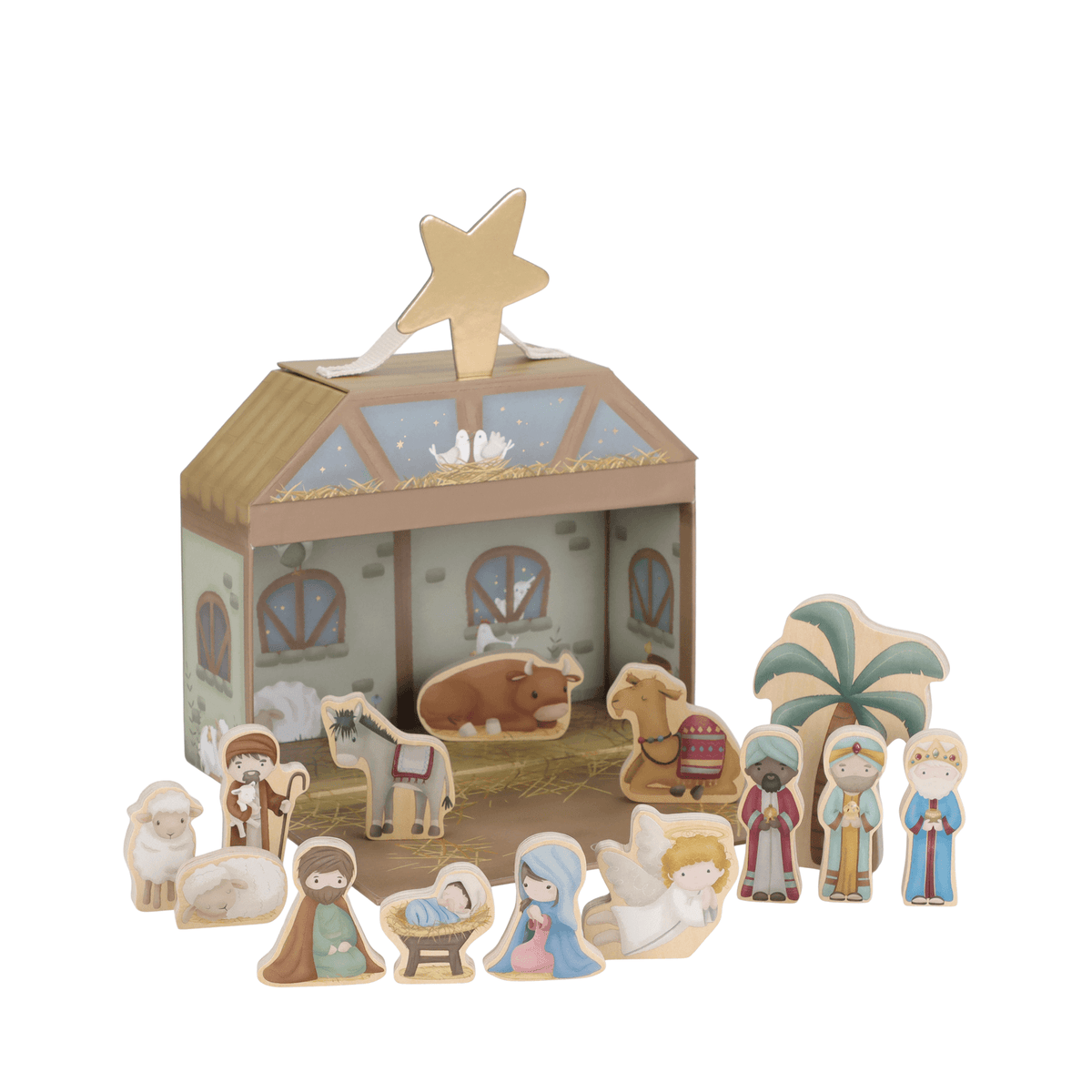 Nativity Scene and Wooden Figures