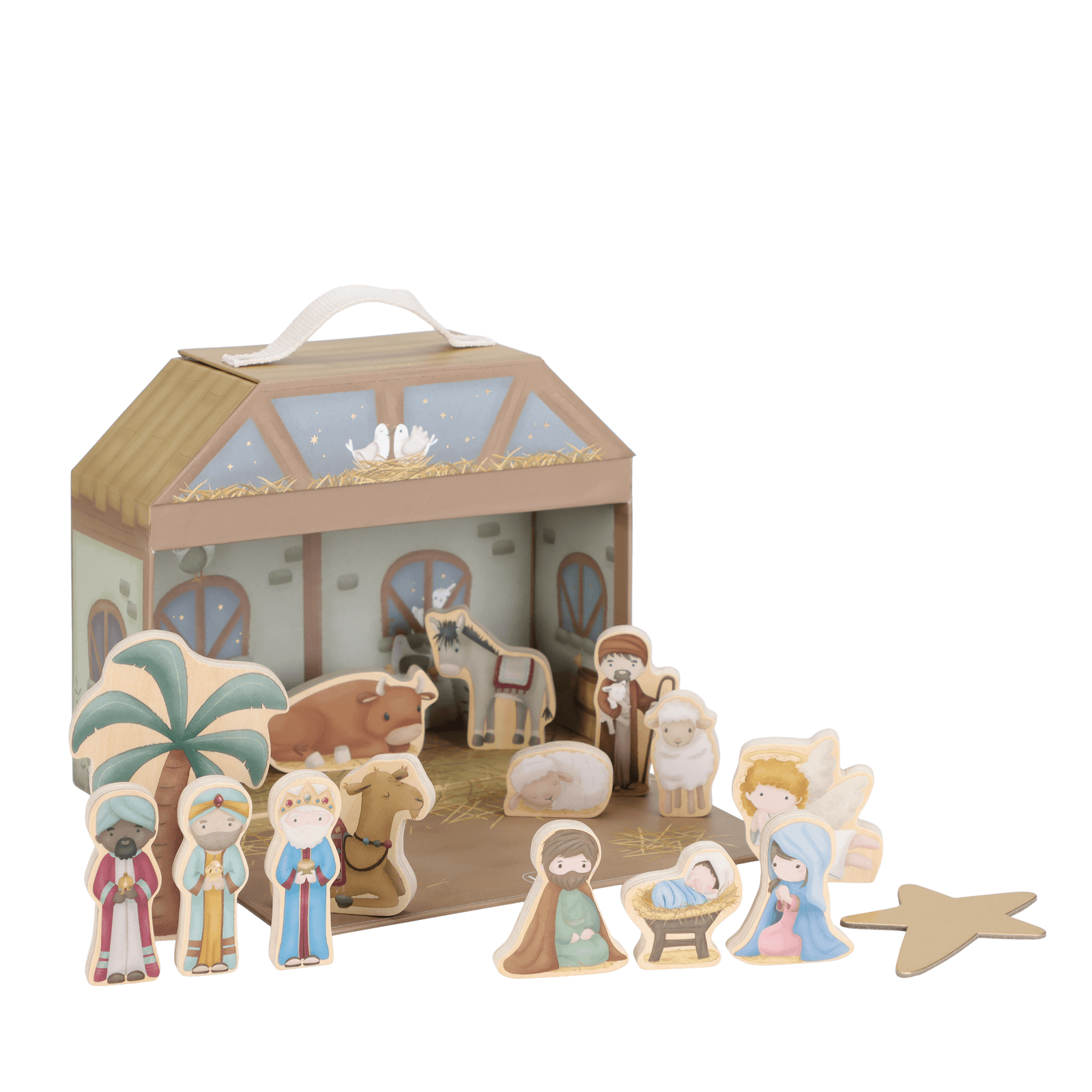 Nativity Scene and Wooden Figures