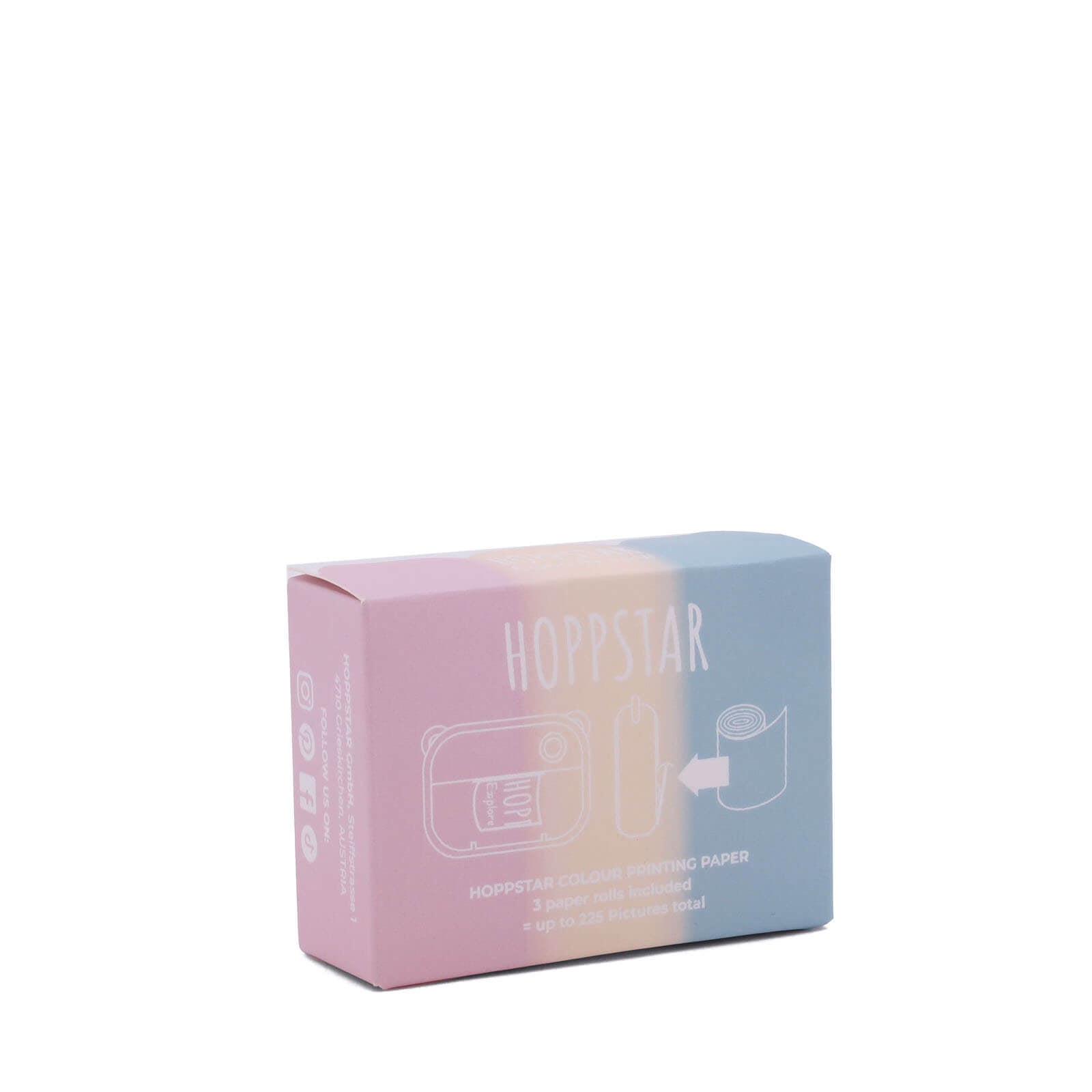 3 Paper Rolls Refills - Pastel Colours